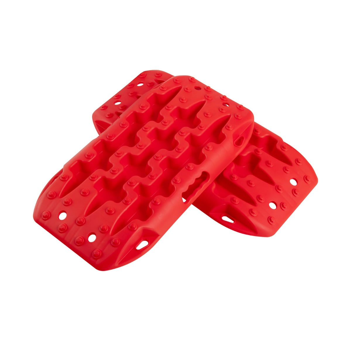 LIVSK Offroad-Tractiematten - Robuust Nylon - 10 Ton Draagvermogen - Flexibel en Lichtgewicht - Voor Zand, Modder en Sneeuw - Rood