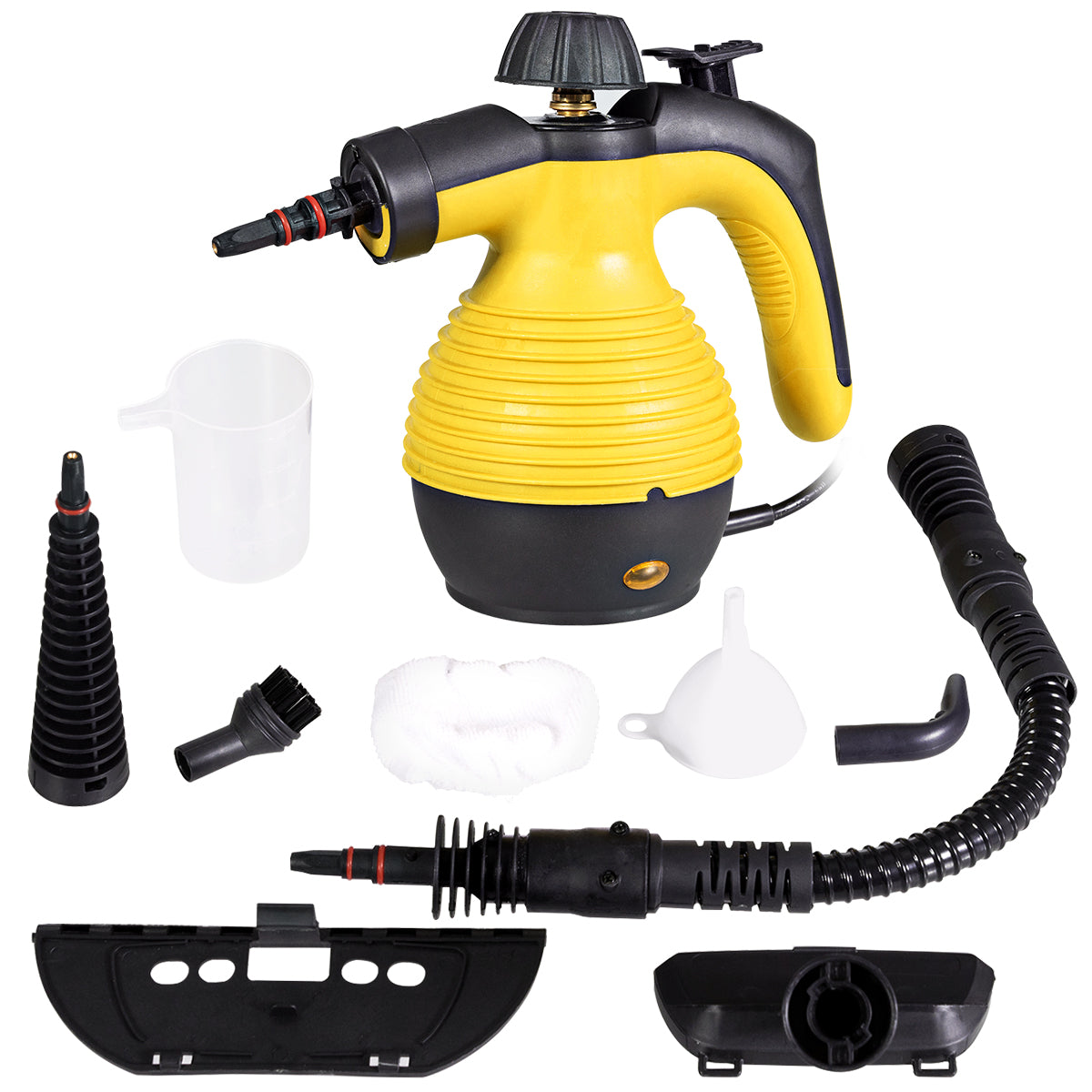 LIVSK Handstoomreiniger - 1050 W - 9-Delige Accessoireset - Veilig voor Diverse Oppervlakken - Geel