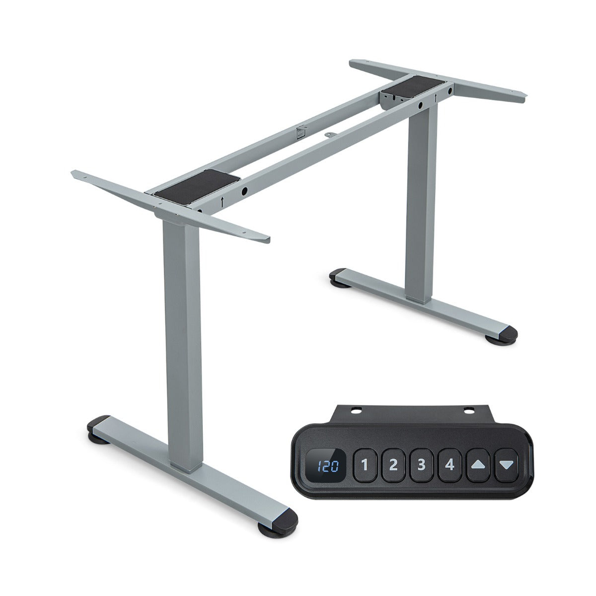 LIVSK Elektrisch Verstelbaar Bureau Frame - Dubbel Motorsysteem - Geheugenfunctie - Draagvermogen 80 kg - 72-120 cm - Zwart