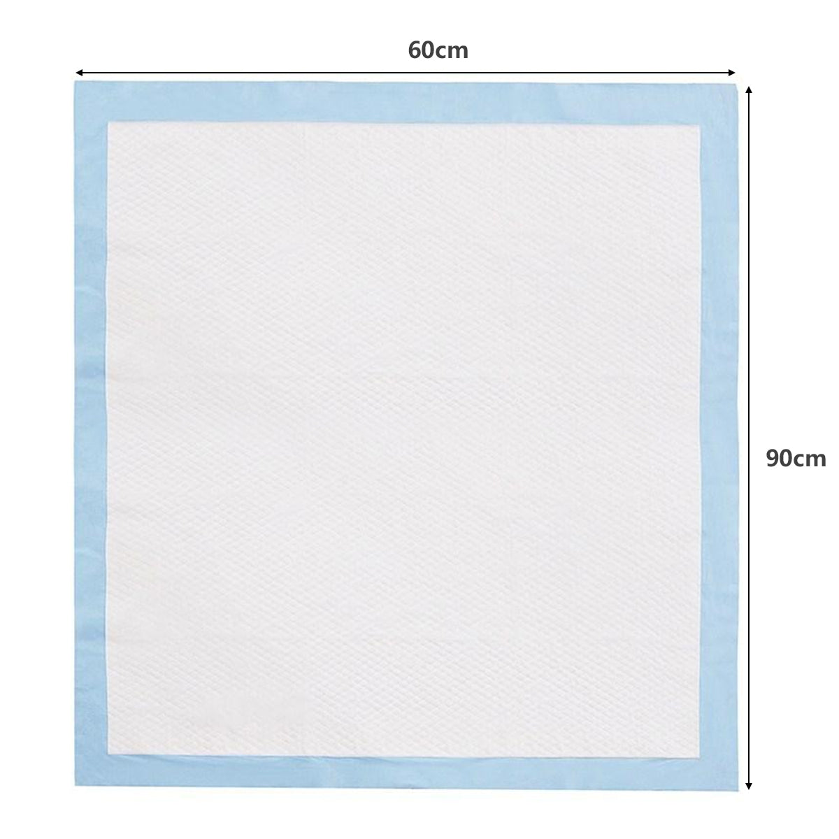 LIVSK Huisdiertraining Pads - 5-laags Absorptie - Lekvrij Design - Hypoallergeen - 60 x 90 cm - 150 Stuks - Wit en Blauw