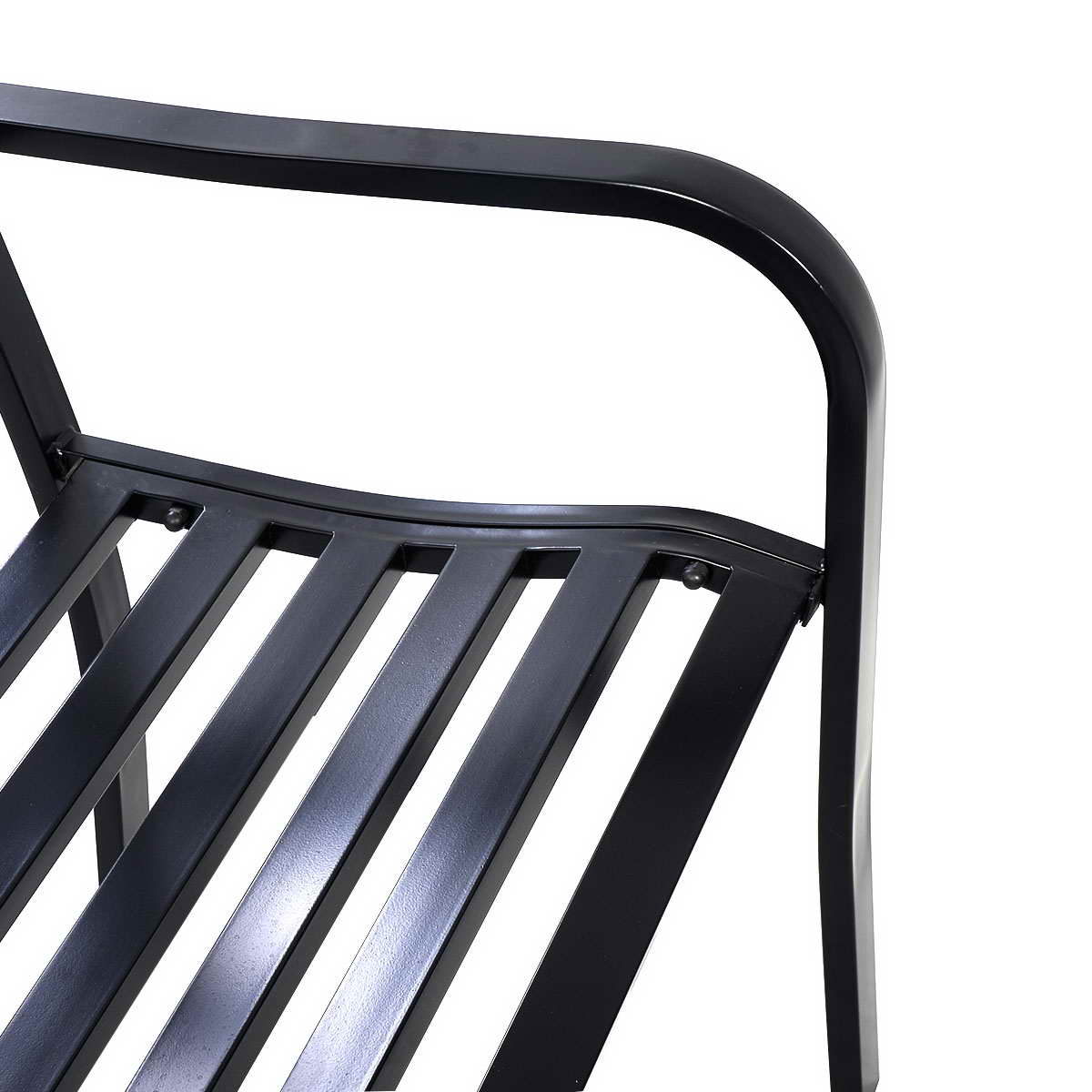 LIVSK 3-zits Tuinbank - Gietijzer en Staal - Elegant Design - Voor 3 Personen - Makkelijk Schoon te Maken - 127 x 60 x 85 cm -