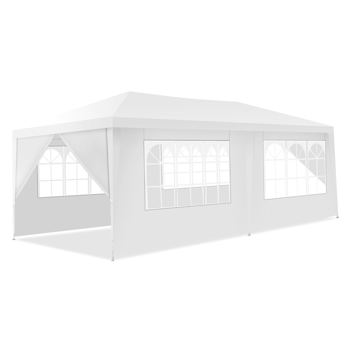 LIVSK Partytent - Stevig Stalen Frame - Waterdicht met Uitneembare Zijwanden - Eenvoudige Montage - 6 x 3 x 2.5 m - Wit