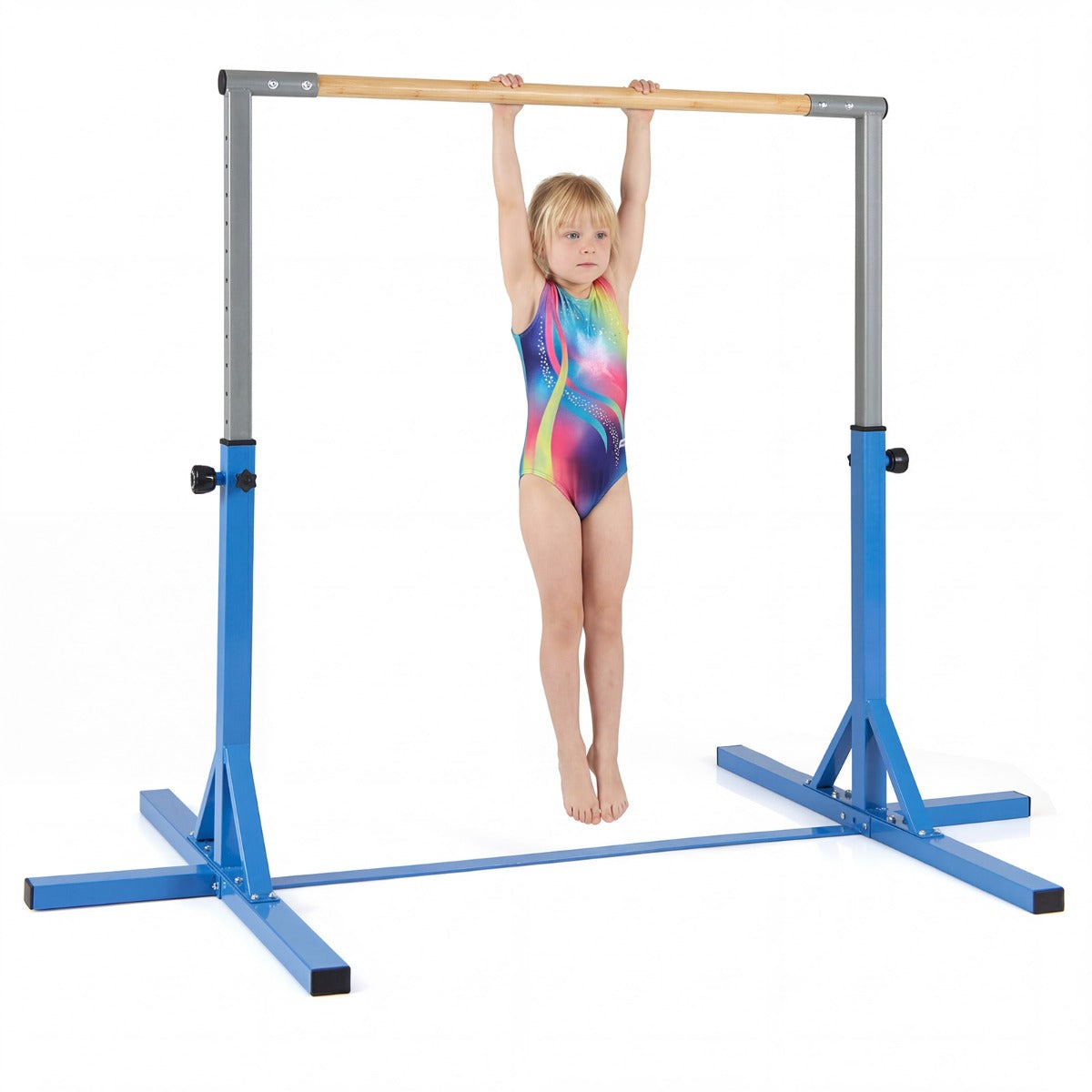 Livsk costway turnstang horizontale turnstang in hoogte verstelbaar tot 12 standen met een metalen frame en antislipvoet