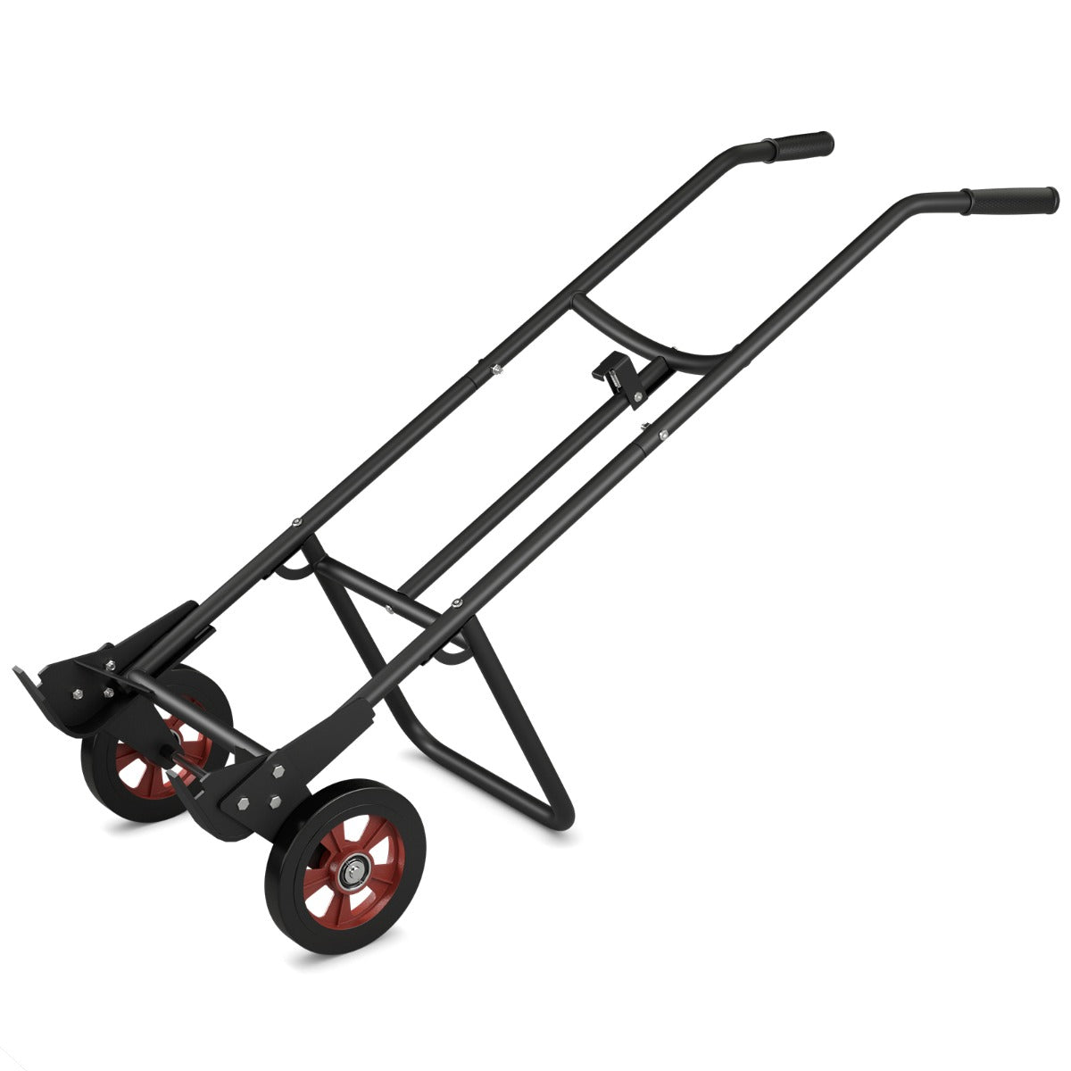LIVSK Robuuste Vatenwagen - Draagvermogen tot 545 kg - 2 Rubberwielen - Comfortabele EVA-handgrepen - Veerbelaste