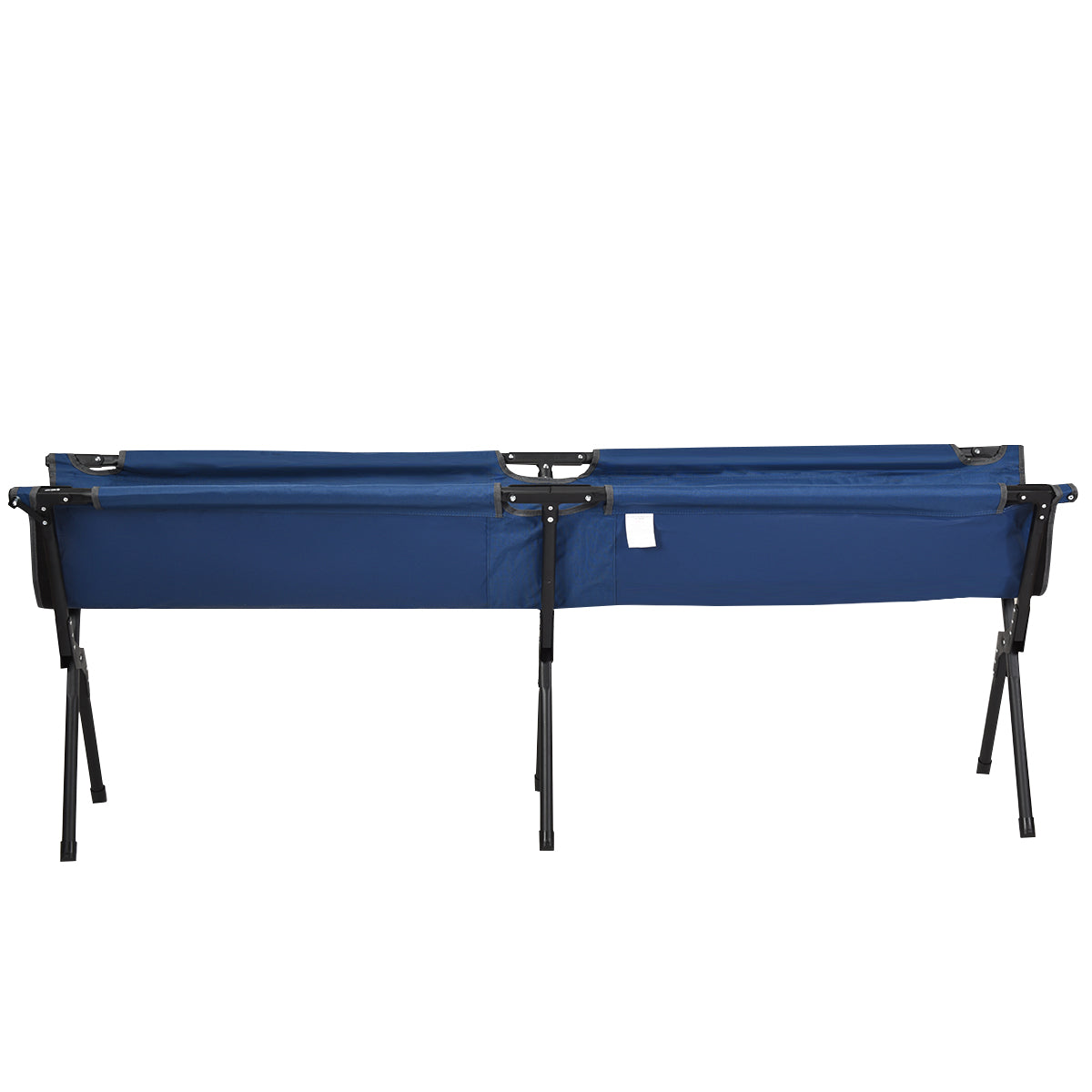 LIVSK Opvouwbaar Campingbed - Robuust Metaal - Draagvermogen 136 kg - 190 x 67 x 42 cm - Inclusief Draagtas - Blauw