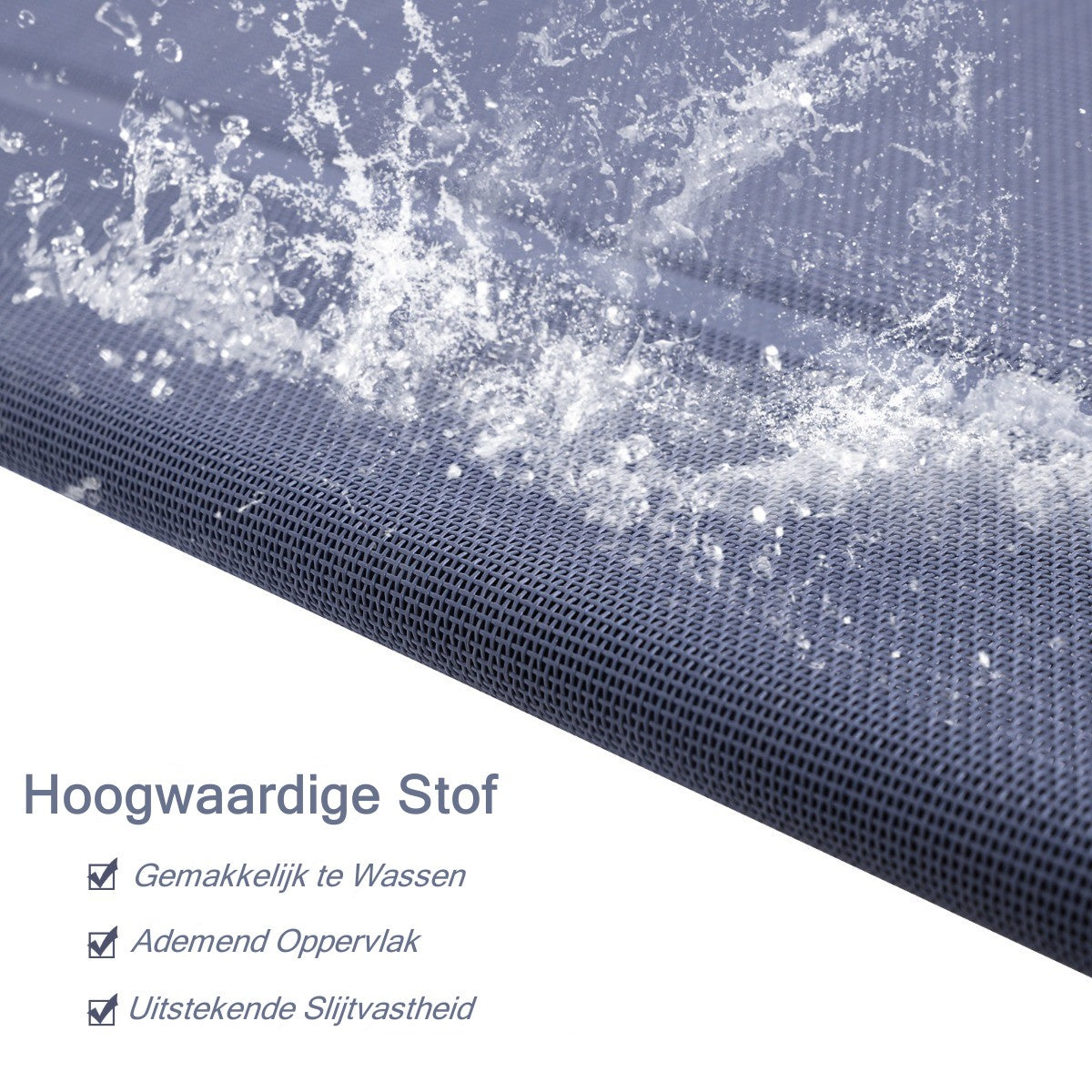 LIVSK Verhoogd Huisdierbed - Duurzaam Textiel - Ademend en Waterdicht - Ondersteunt tot 40 kg - 130 x 90 x 20 cm - Grijs