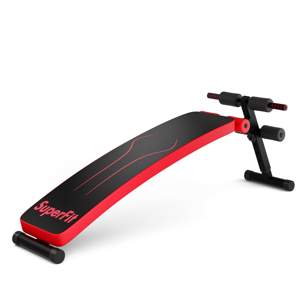 Livsk costway verstelbare gewicht bank opvouwbare workout bank voor het hele lichaam fitness krachttraining bank schuine bank sit upbank rood 3