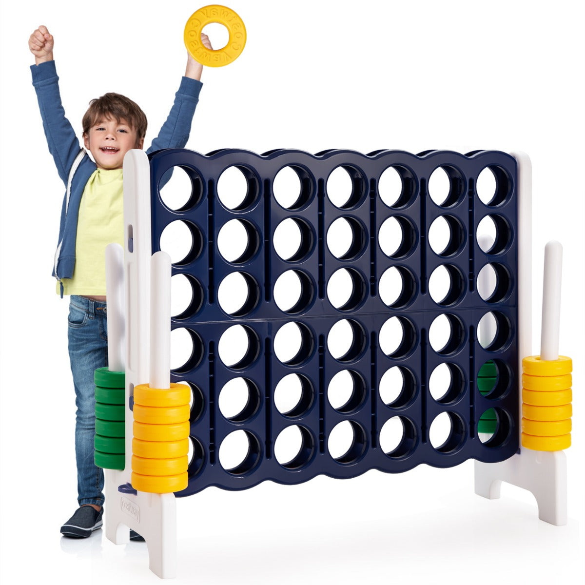 LIVSK 4-winnende spelset - Educatief en leuk voor het gezin - Duurzaam en veilig - Lichtgewicht - 120 x 42 x 104 cm - Groen