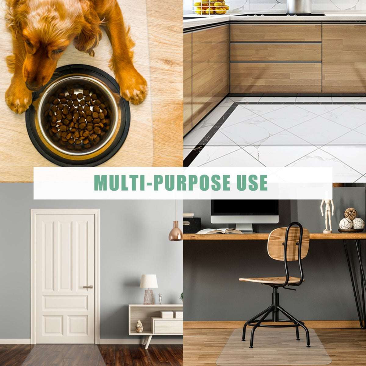 LIVSK PVC Vloerstoelmat - Duurzaam en Antislip - Voor Houten, Tegels en Laminaat - Eenvoudig Schoon te Maken - 120 x 150 cm -