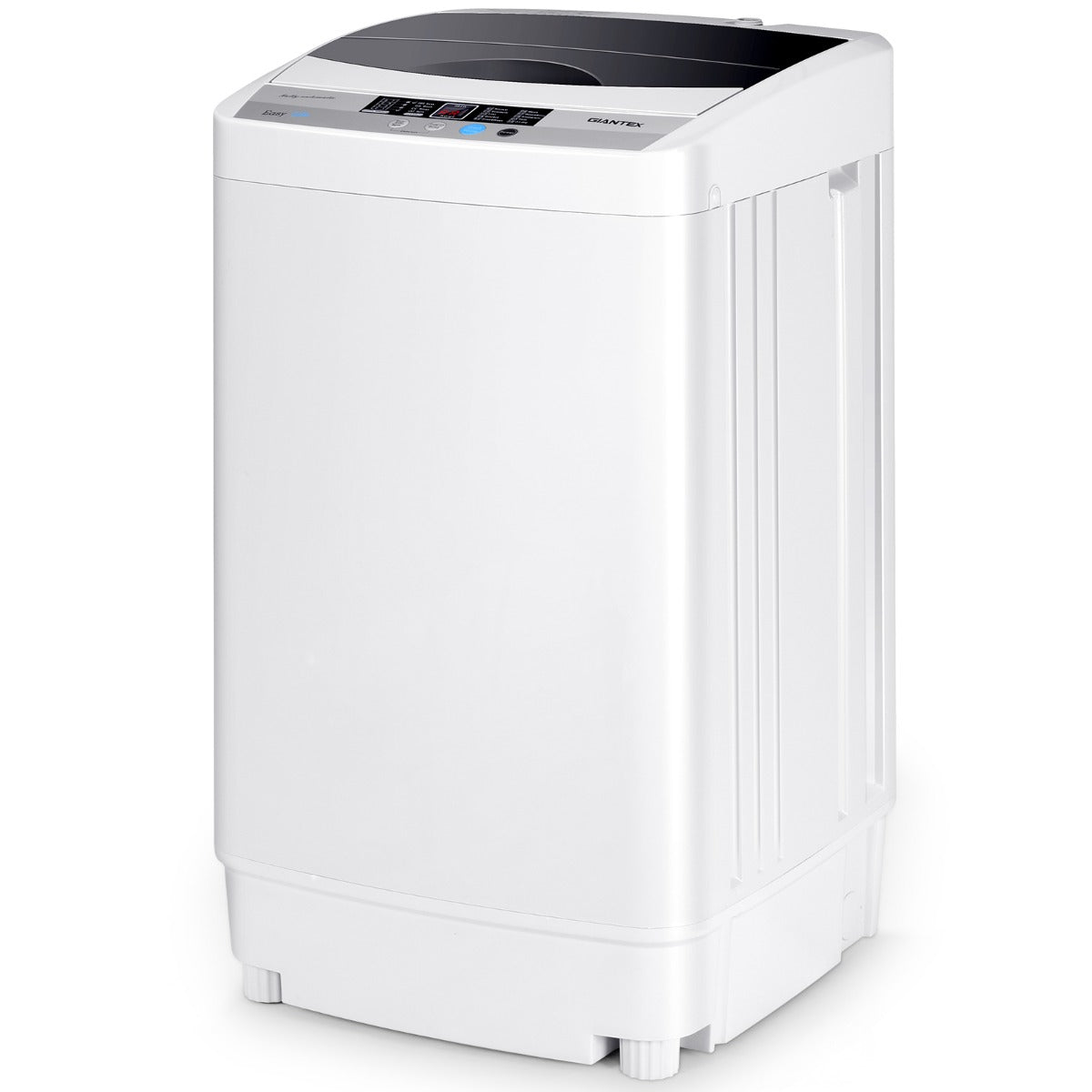 LIVSK Volautomatische Miniwasmachine - Energiezuinig - Capaciteit 4,5 kg - 10 Programma's - Compact Design - Grijs