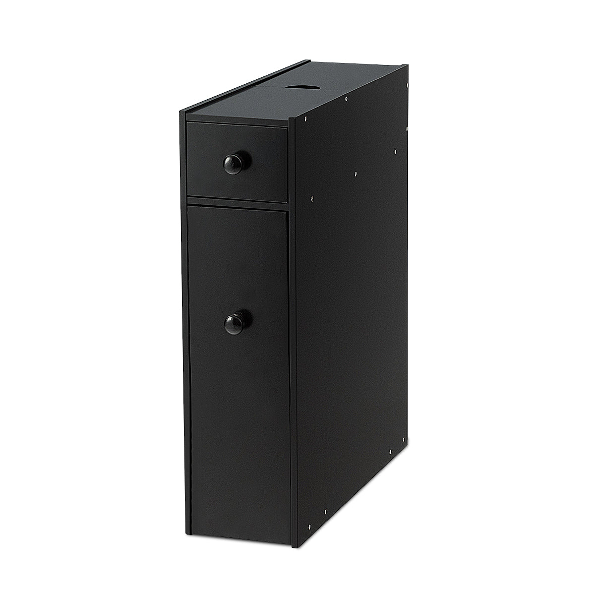LIVSK Nisplank voor Kleine Ruimtes - Extra Opbergruimte - Duurzaam MDF - Eenvoudige Montage - 48 x 16 x 58 cm - Zwart