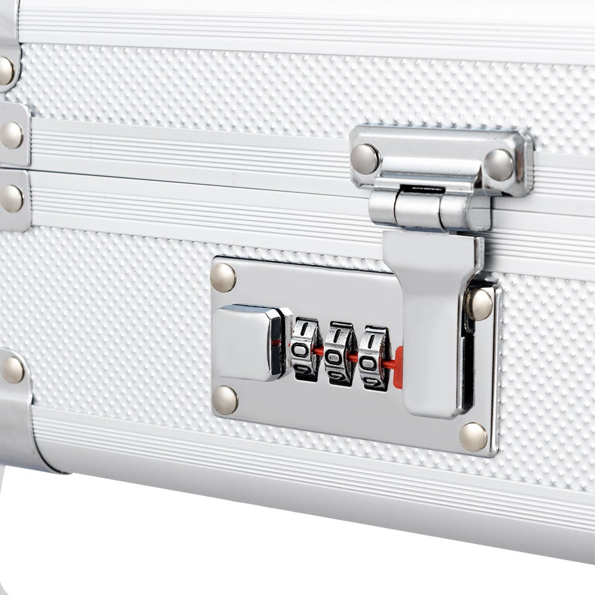 LIVSK Geweerkoffer Aluminium - Veilig Vervoer met Schokbescherming - 4 Sloten - Draagcomfort - 134 x 35 x 12 cm - Zilver