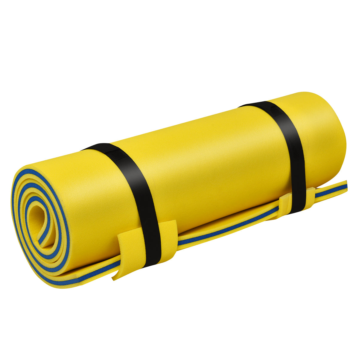 LIVSK Drijvende Watermat - 100 kg Draagvermogen - Scheurbestendig XPE-schuim - 220 x 90 cm - Geel en Blauw