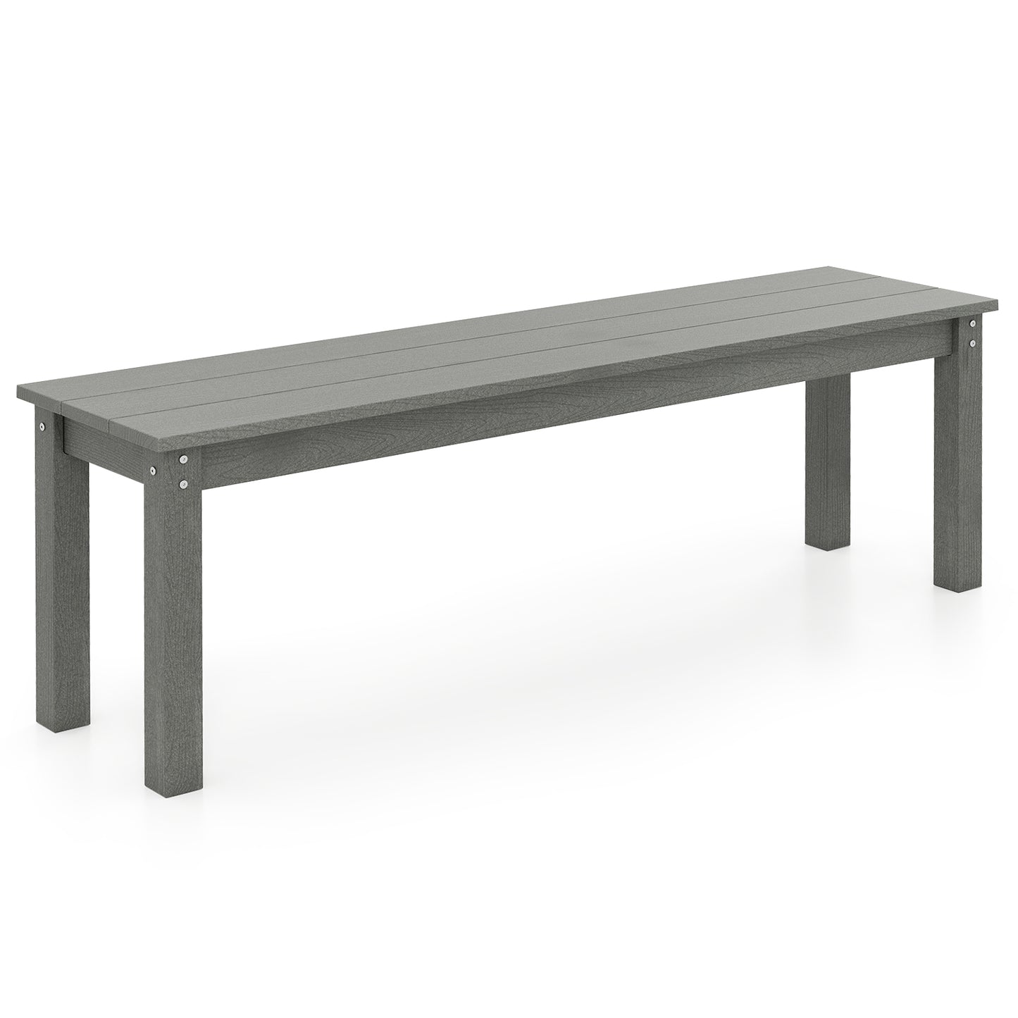 LIVSK Weerbestendige Tuinbank - 3-zits - 70% Voorgemonteerd - HDPE - Draagcapaciteit 340 kg - Grijs