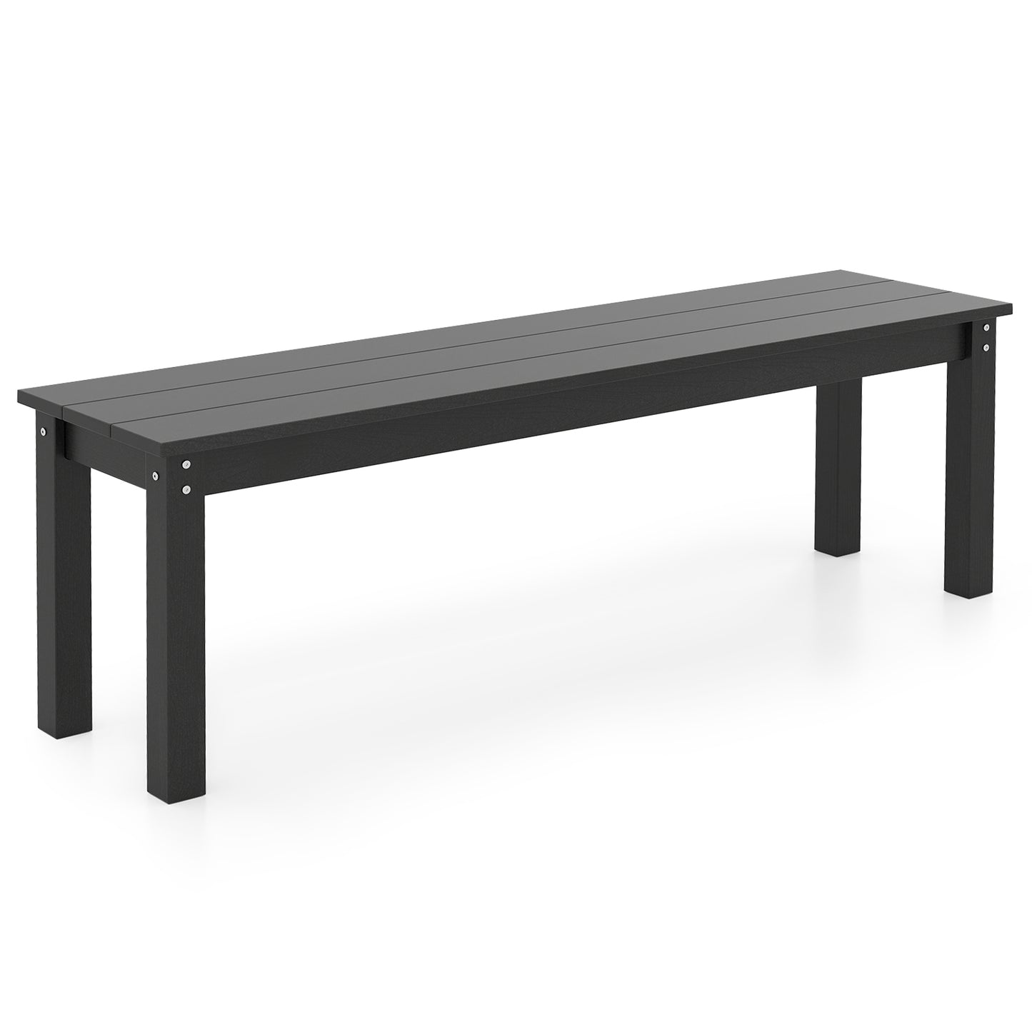 LIVSK Weerbestendige Tuinbank - 3-zits - Robuust en Onderhoudsvriendelijk - Tot 340 kg - 140 x 35 x 45 cm - Zwart