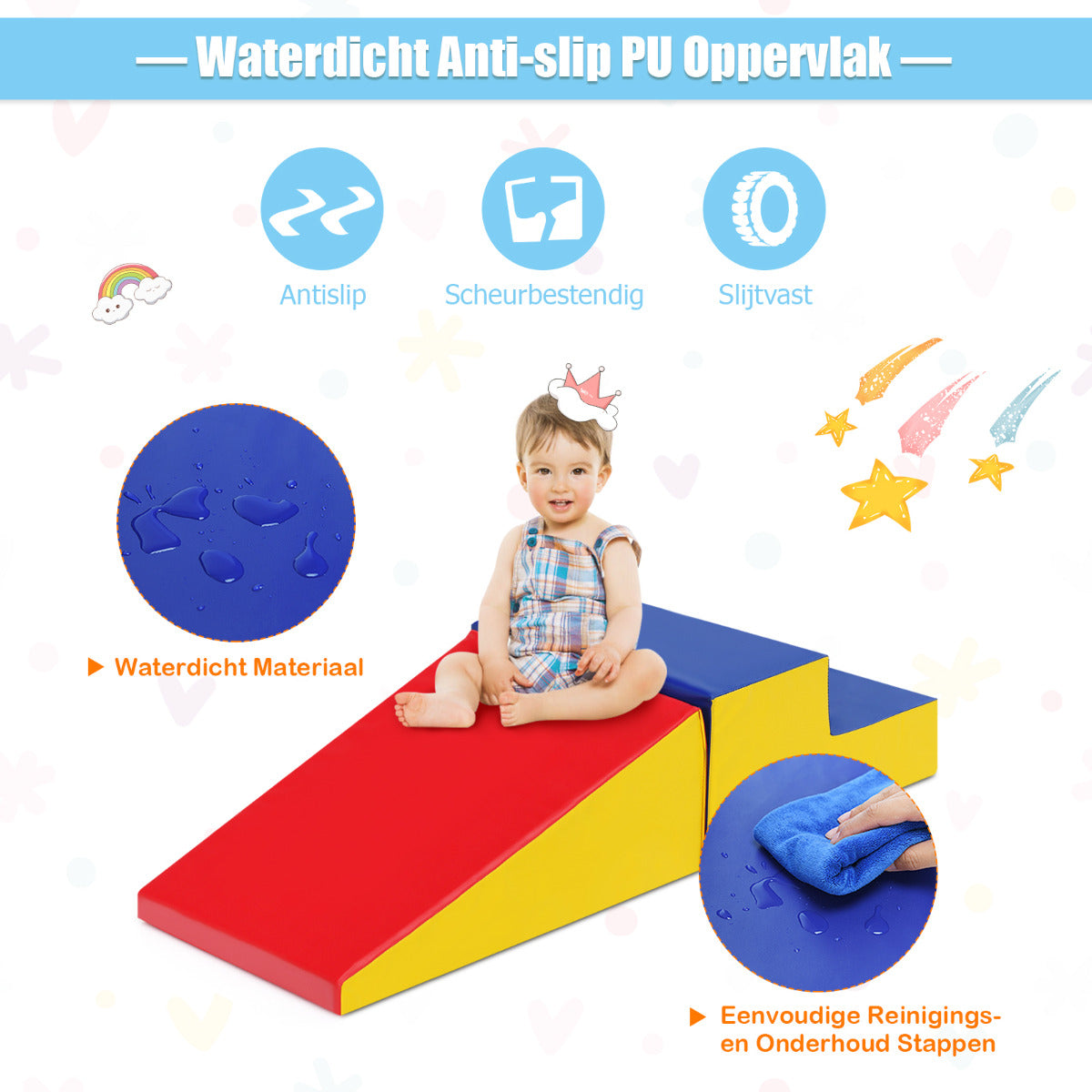 LIVSK Educatieve Klim- en Glijset - Veilig PU & EPE - Antislip - Lichtgewicht - Voor Kinderen 6 maanden - 2 jaar - Multikleur