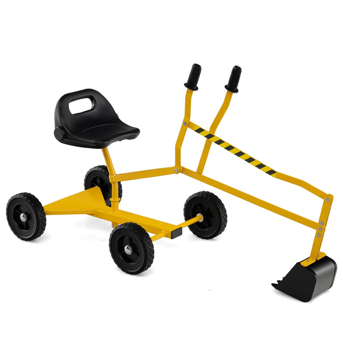 LIVSK Zitgraafmachine - 360° Draaibaar - Realistische Schepbewerking - Veilig Metalen Frame - Voor Kinderen Vanaf 3 Jaar - Geel