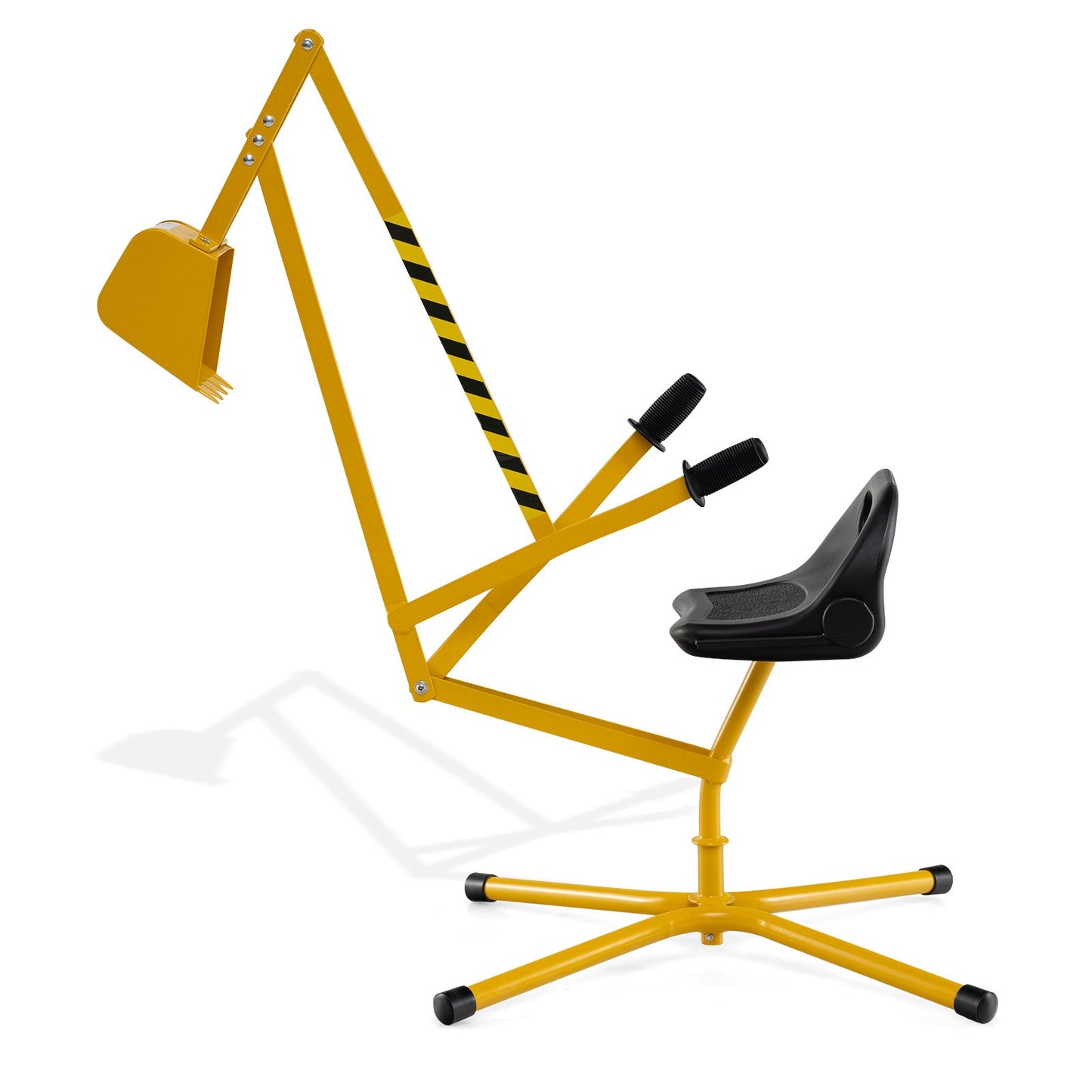 LIVSK Zitgraafmachine - 360° Draaibaar - 2-hand Bediening - Stevig Metaal - Voor Kinderen - 123 x 62 x 62 cm - Geel