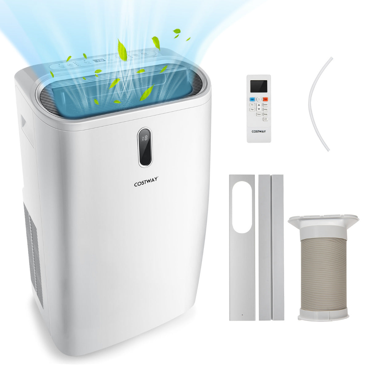 LIVSK Draagbare Airconditioner 16.000 BTU - Koelen, Verwarmen, Ontvochtigen - Wifi-bediening - Stil en Energiezuinig - Wit