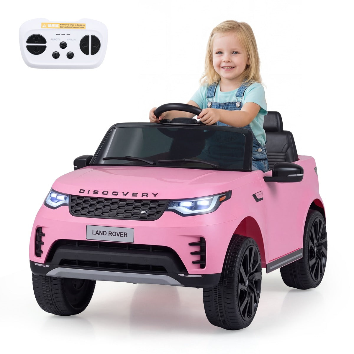 LIVSK Elektrische Auto voor Kinderen - Veilig PP en Metaal - Afstandsbediening - USB Muziek - Zwart/Roze