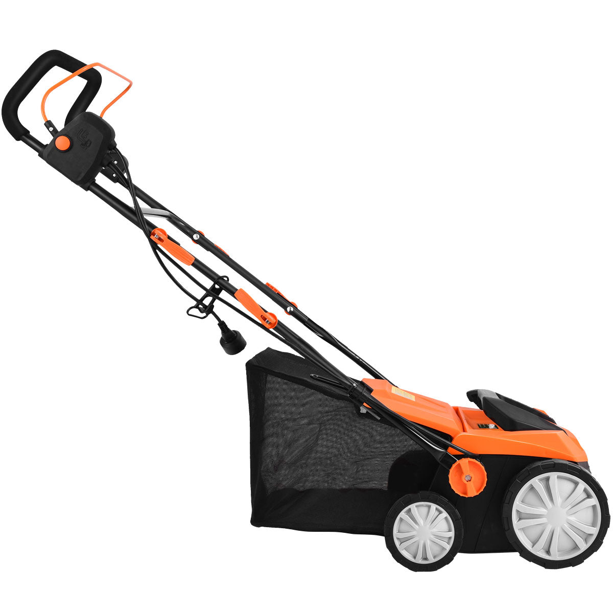 LIVSK Elektrische Gras Verticuteermachine - 2-in-1 Functie - Verstelbare Hoogte-instelling - 45L Opvangzak - Oranje