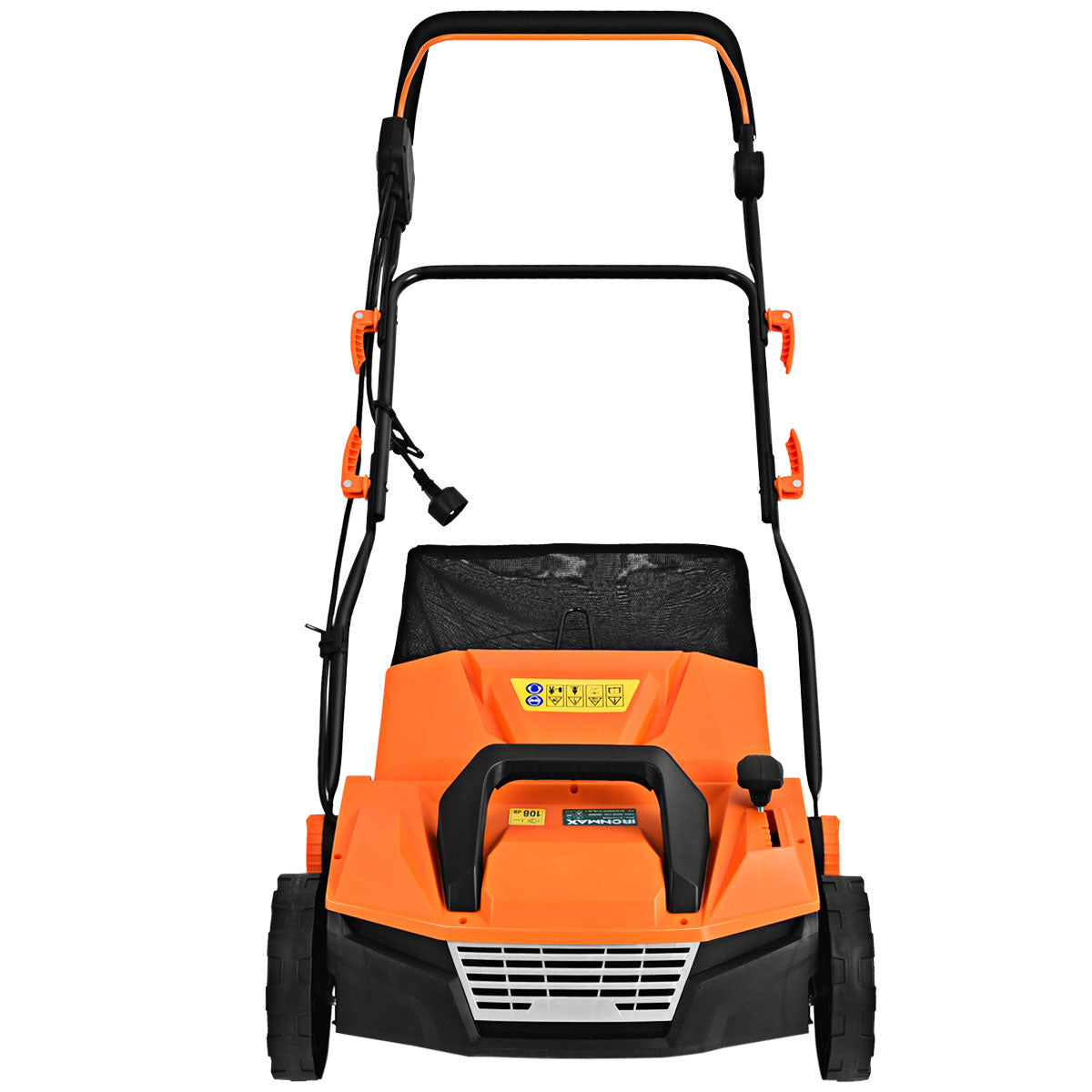 LIVSK Elektrische Gras Verticuteermachine - 2-in-1 Functie - Verstelbare Hoogte-instelling - 45L Opvangzak - Oranje