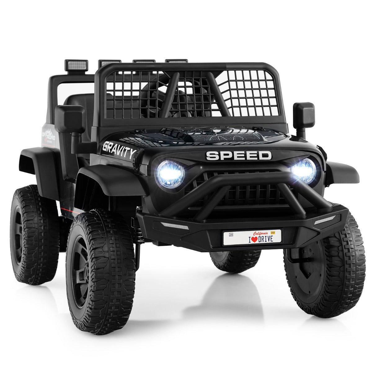 LIVSK Elektrische Kinderauto - Afstandsbediening - 35W Motoren - Antislipwielen - Voor kinderen vanaf 3 jaar - Wit/Zwart/Roze