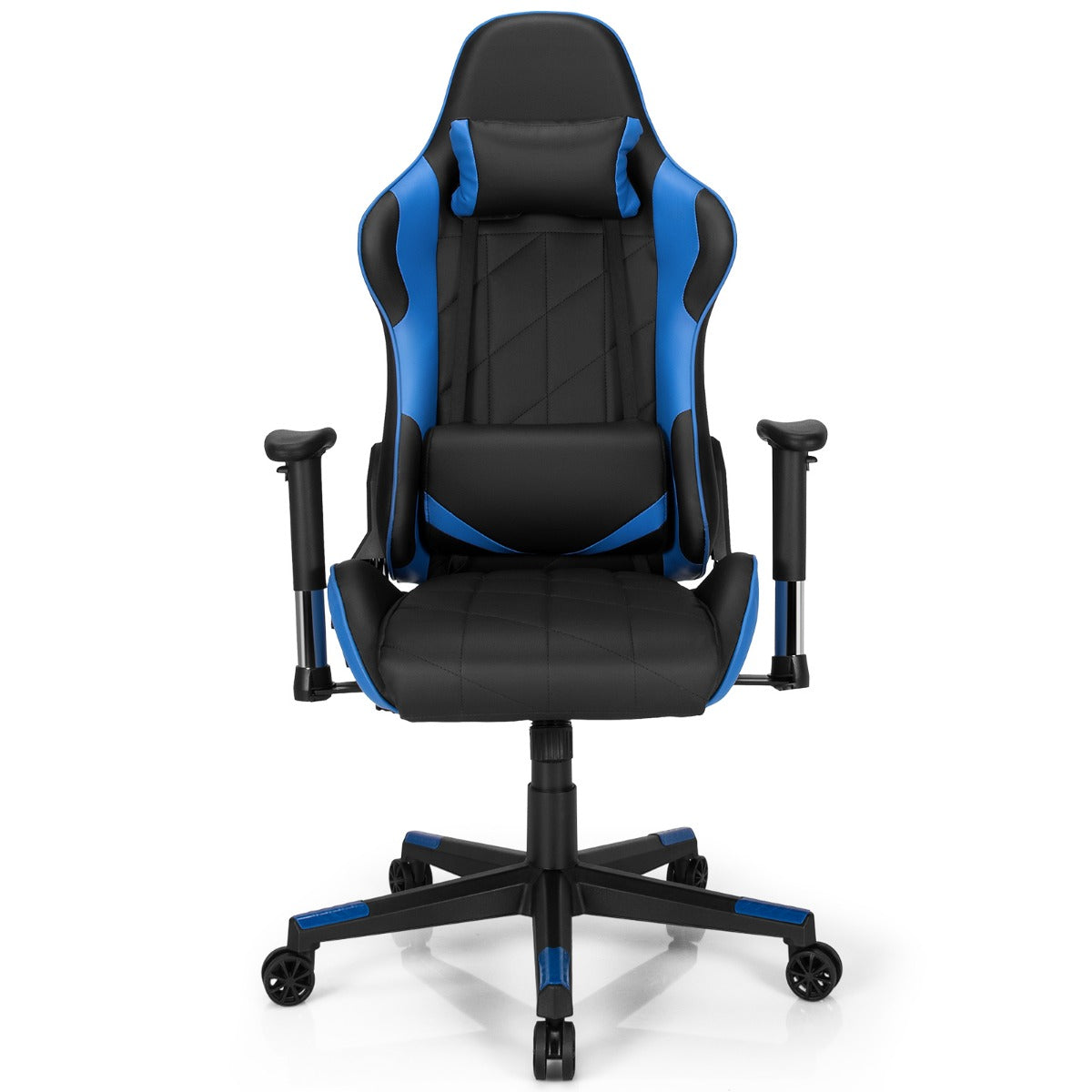 LIVSK Gamingstoel - Verstelbare Rugleuning 90°-160° - Ergonomisch met Hoofdsteun en Lendenkussen - 71 x 73 x 125-135 cm -