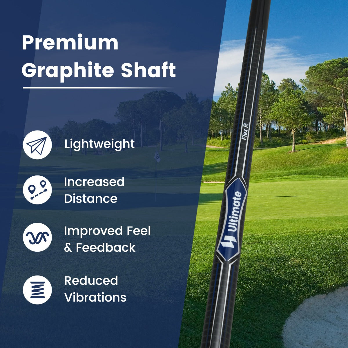 LIVSK Golfdriver voor Heren - 460 cc Aluminium Hoofd - Lichte Grafiet Shaft - Instelbare Loft 10,5° - Zwart + Zilver