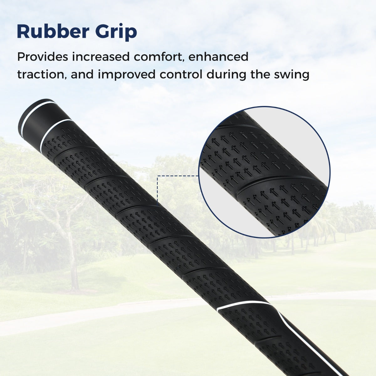 LIVSK Golfdriver voor Heren - 460 cc Aluminium Hoofd - Lichtgewicht - Instelbare Loft - Rubber Grip - Zwart + Zilver