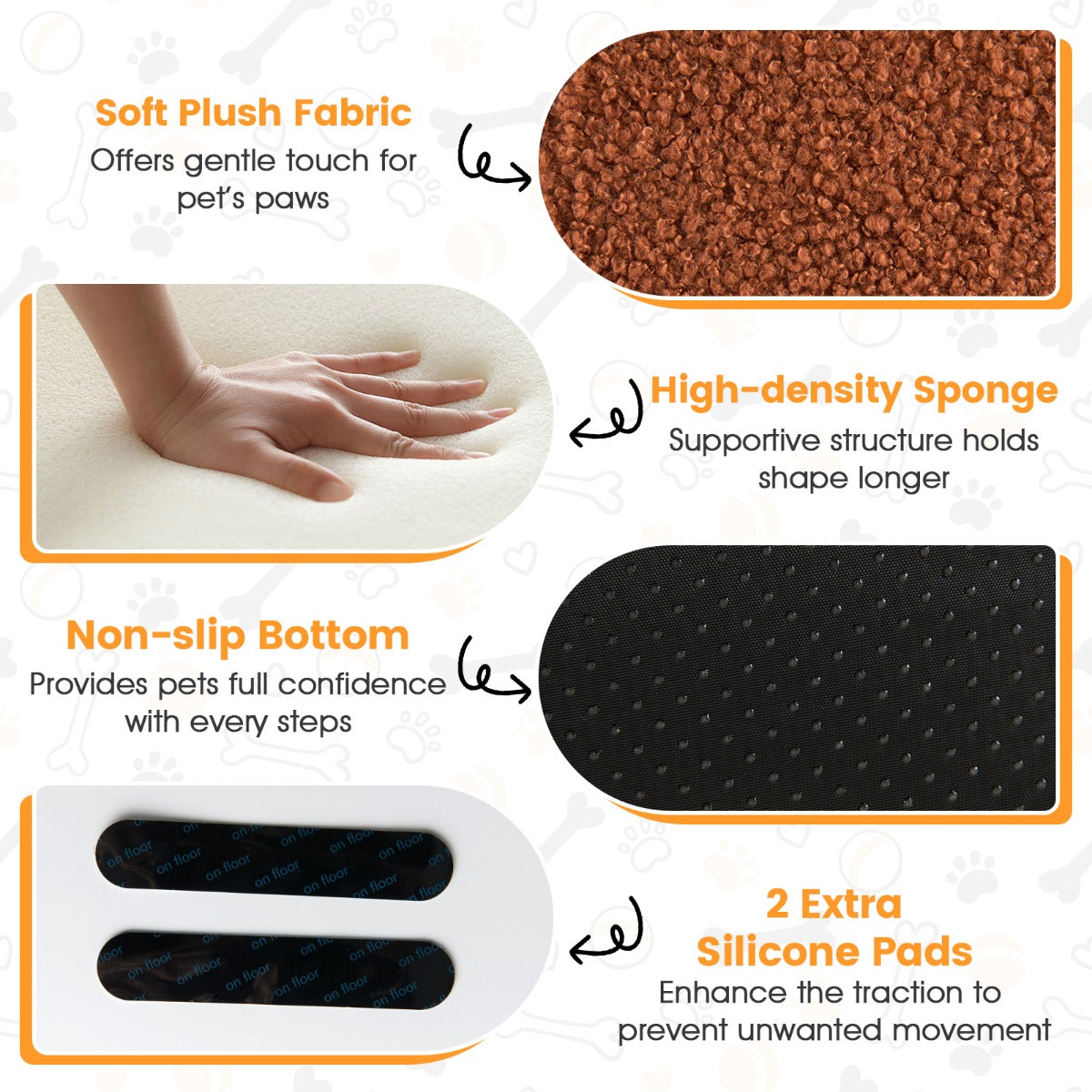LIVSK Hondenhelling - Zachte Helling - Antislip Veiligheid - Machinewasbare Hoes - Draagvermogen 8 kg - Zwart