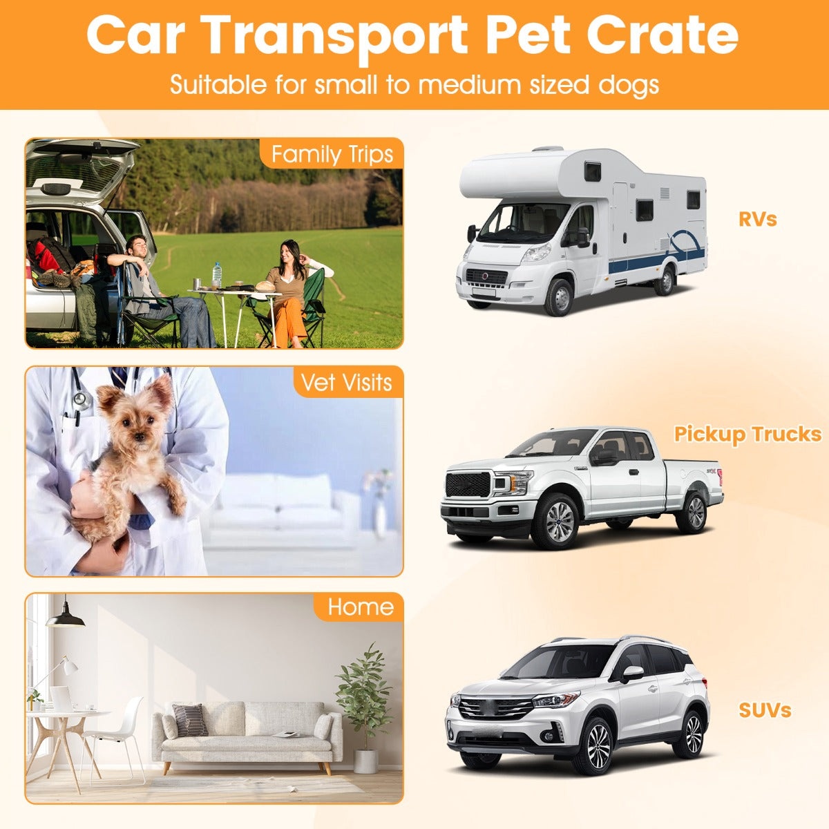 LIVSK Hondentransportbox - Aluminiumlegering - Trapeziumvormig - Optimale Ventilatie - Voor Kleine en Middelgrote Honden - Zilver