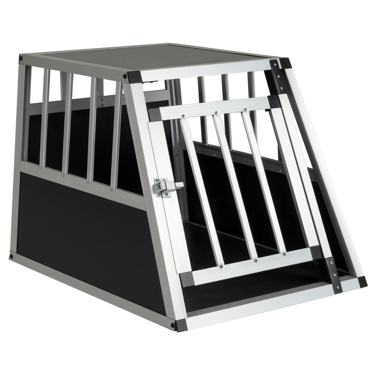 LIVSK Hondentransportbox - Aluminiumlegering - Veiligheidssluiting - Optimale Ventilatie - Geschikt voor Kleine en Middelgrote