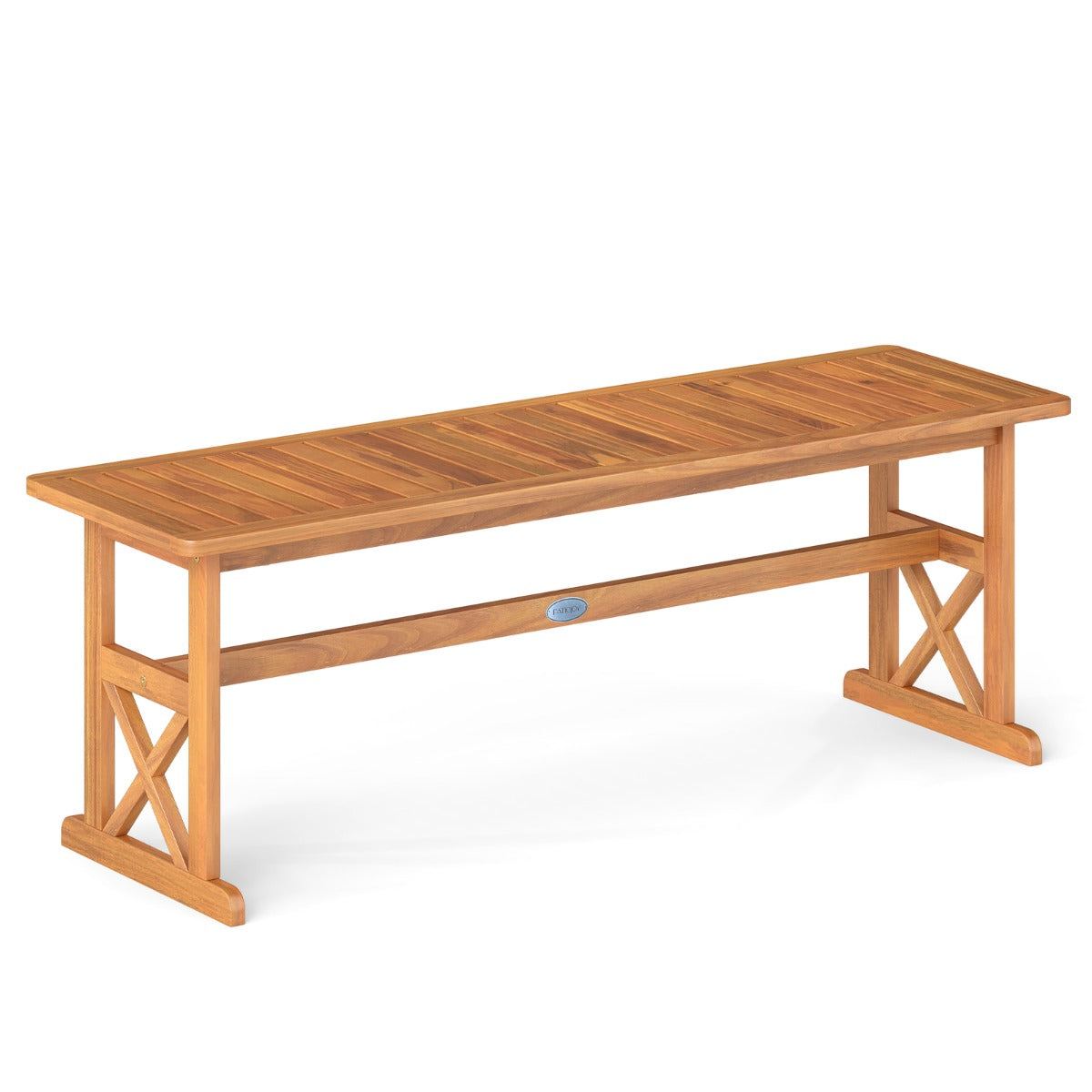 LIVSK Houten Tuinbank - Massief Acaciahout - Voor 2-3 Personen - Draagvermogen 360 kg - Naturel