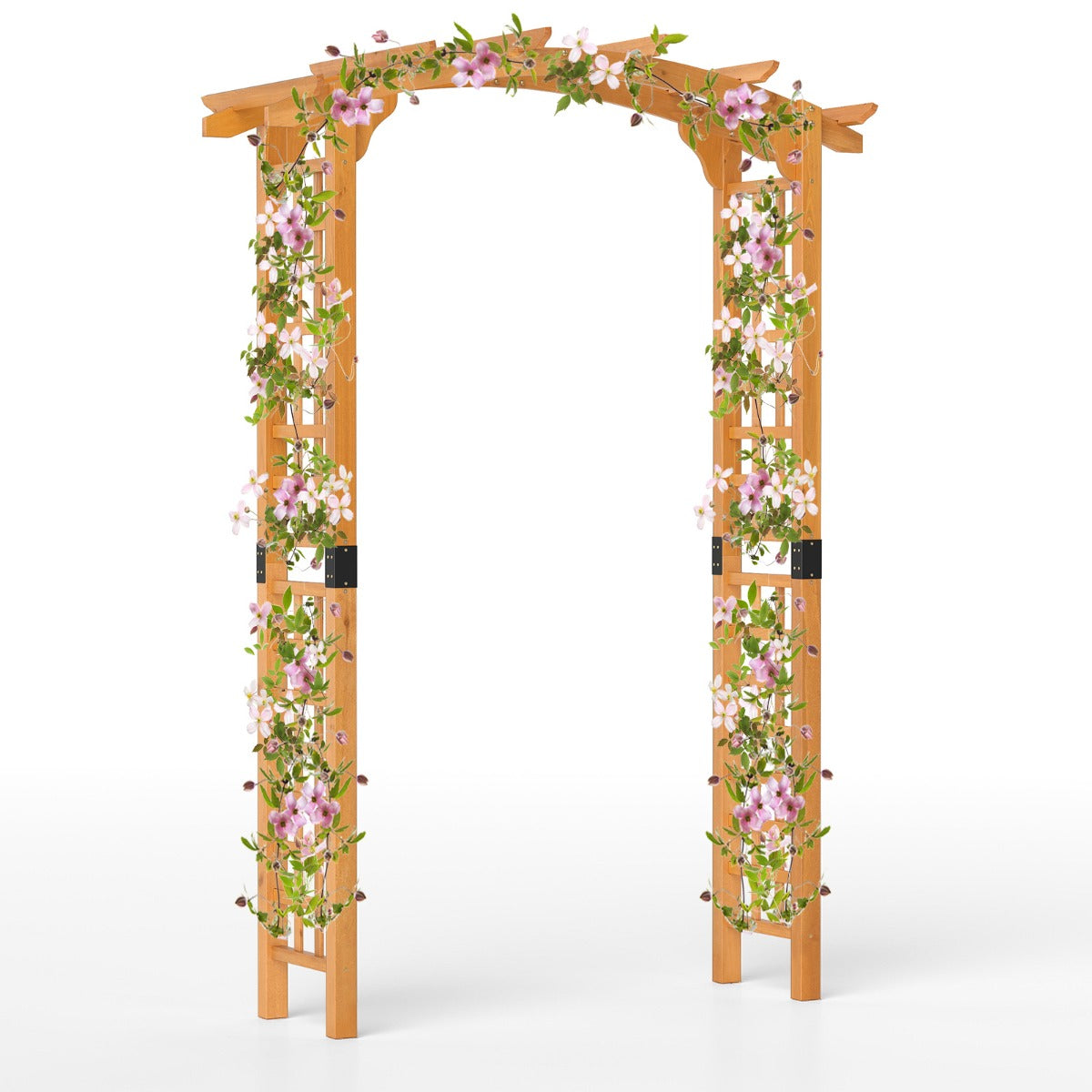 LIVSK Houten Tuinboog - Stevige Constructie - Geschikt voor Bruiloften - Veel Decoratiemogelijkheden - 140/160 cm - Oranje
