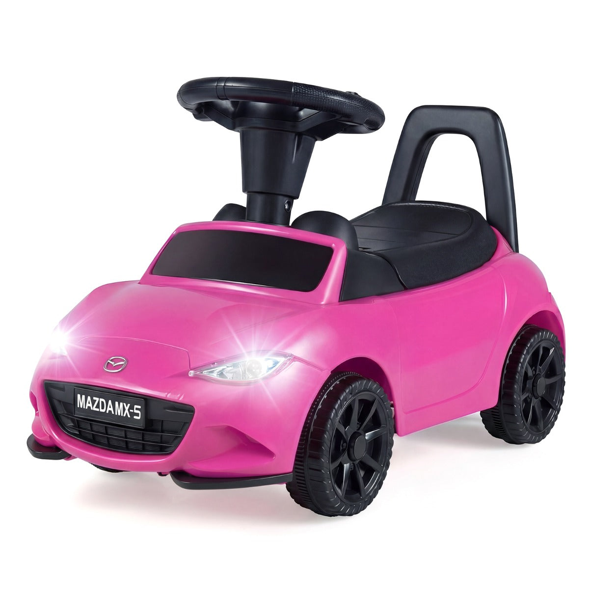 LIVSK Kinderglijauto - Voet-op-de-grond-ontwerp - Opbergruimte Onder Zitting - Slijtvaste Wielen - Voor Peuters 1-3 Jaar - Roze
