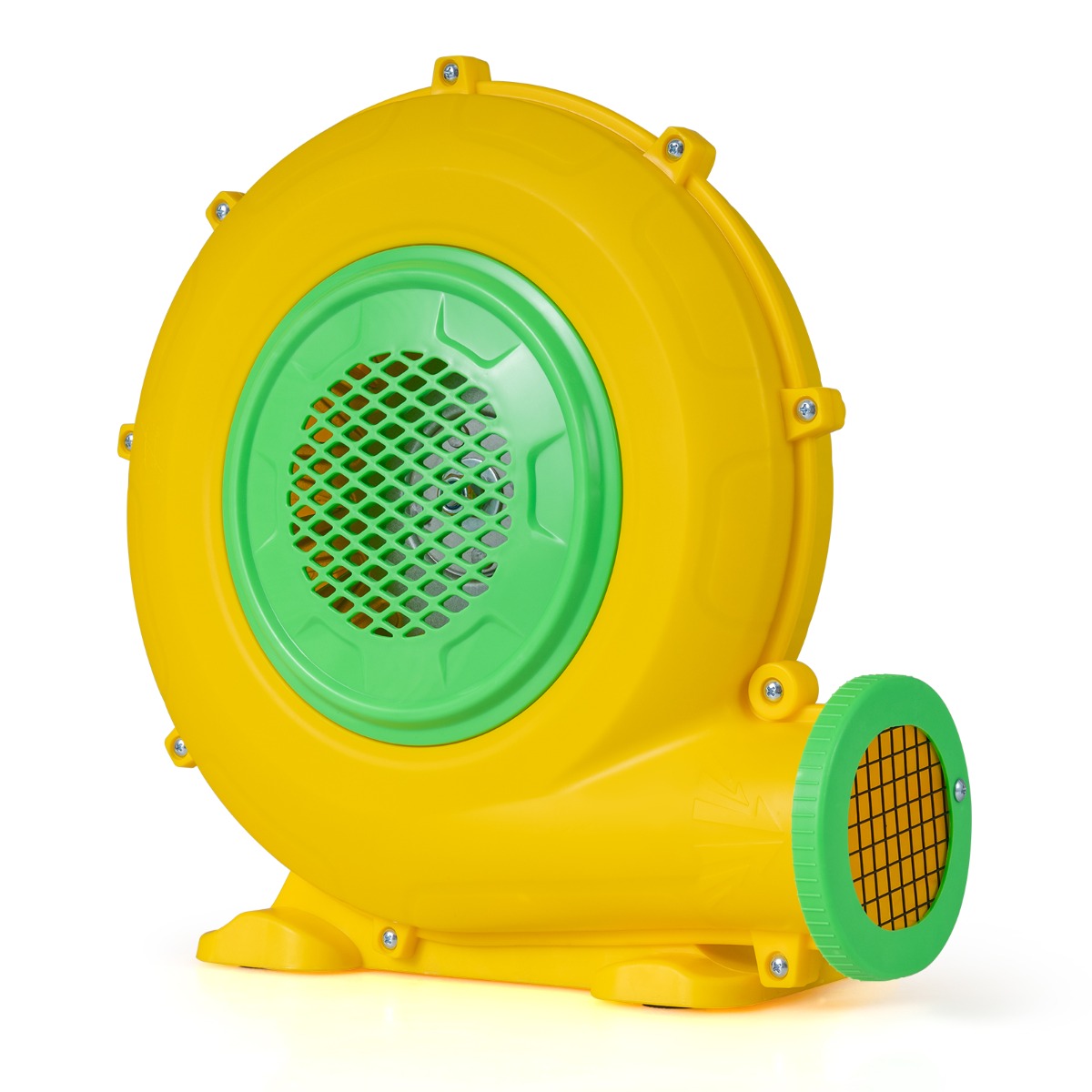 LIVSK Luchtblazer - 550 W Motor - Vlamvertragend PP-Materiaal - Grondankers en Antislipvoeten - Compact en Lichtgewicht - Geel