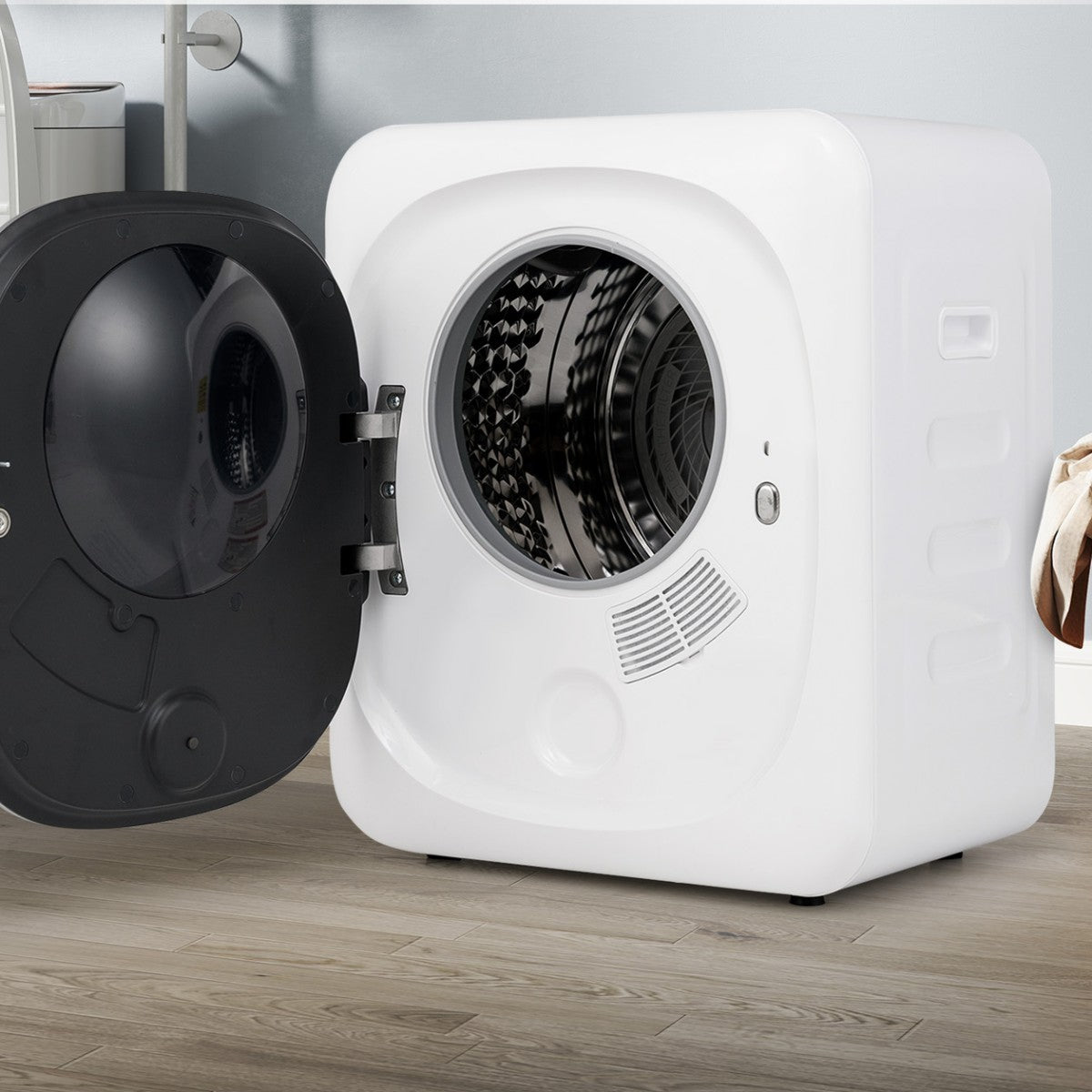 LIVSK Mini-wasmachine en Wasdroger Set - Volautomatisch - 7 Wasprogramma's - Capaciteit 3,5 kg - Compact Ontwerp - Wit