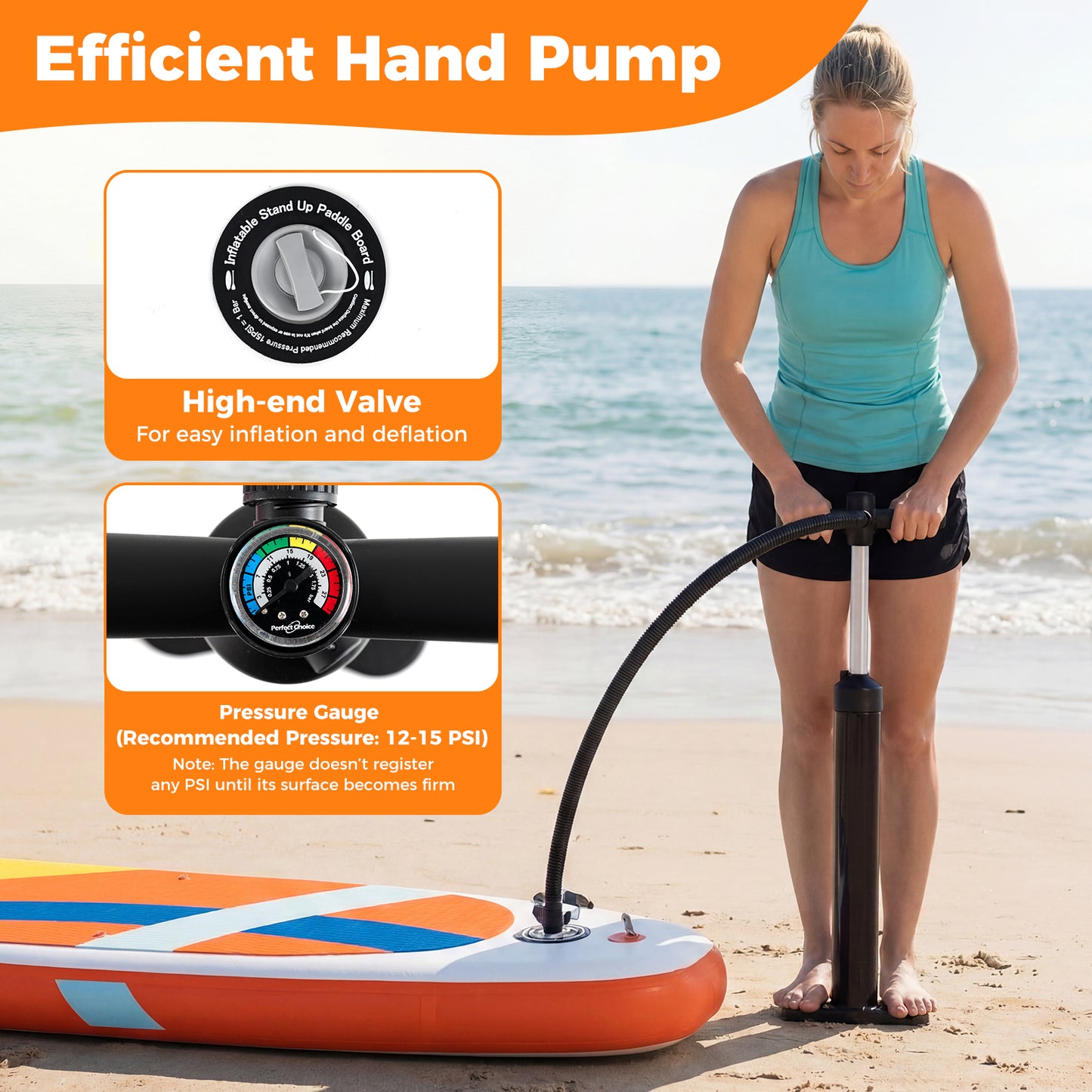 LIVSK Opblaasbaar Stand-Up Paddleboard - Hoog Draagvermogen tot 160 kg - Compleet met Accessoires - Duurzaam PVC - Blauw+Wit
