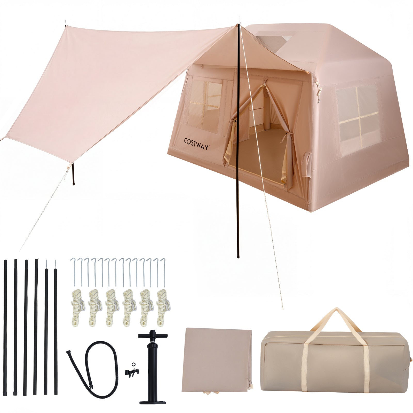 tent 6 personen opblaasbaar LIVSK Opblaasbare Campingtent - Geschikt voor 4-6 - Snelle Op– LIVSK Color:Herringbone Jalousien - Markisen Müller recommended-tiger-wall-ul1-bikepack