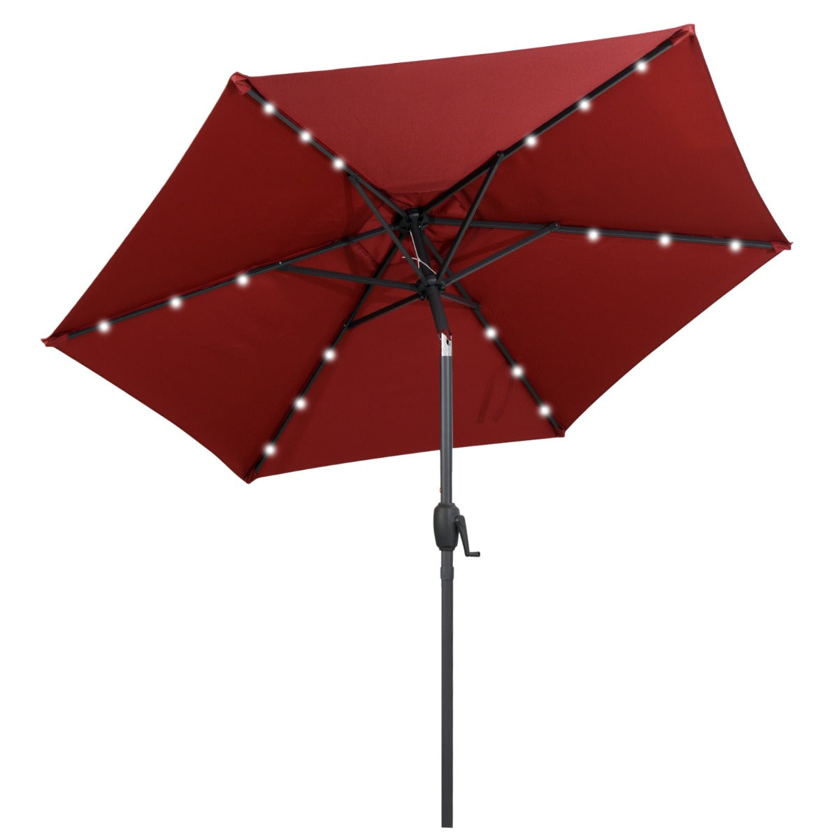 LIVSK Parasol - Geventileerd Polyester - Kantelmechanisme - Eenvoudig Op te Bergen - Totale Diameter 230 cm - Beige