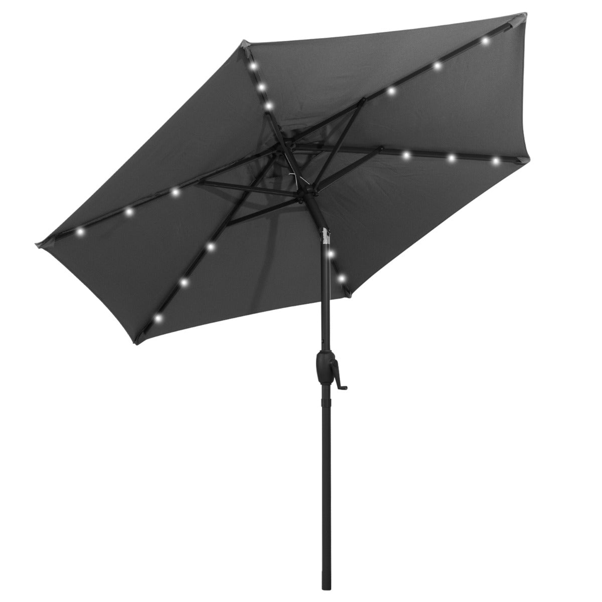 LIVSK Parasol - Geventileerd Polyester - Kantelmechanisme - LED Verlichting - Eenvoudig Op te Zetten -