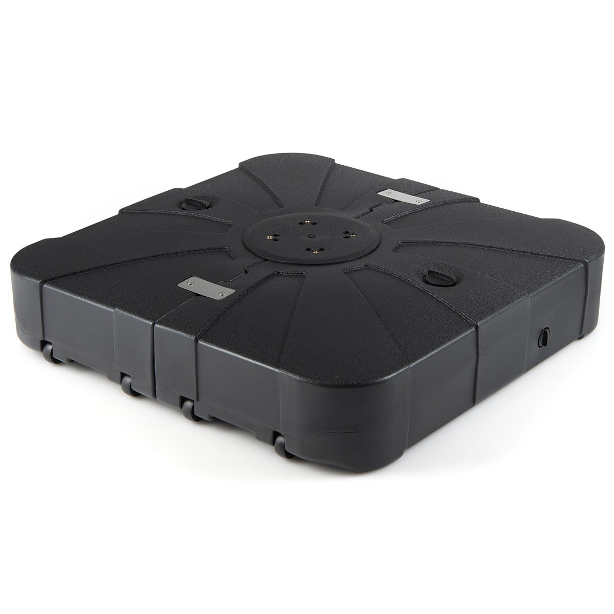 LIVSK Parasolvoet met Wielen - HDPE Materiaal - Tot 170 kg Capaciteit - Eenvoudig te Vullen en Legen - Zwart