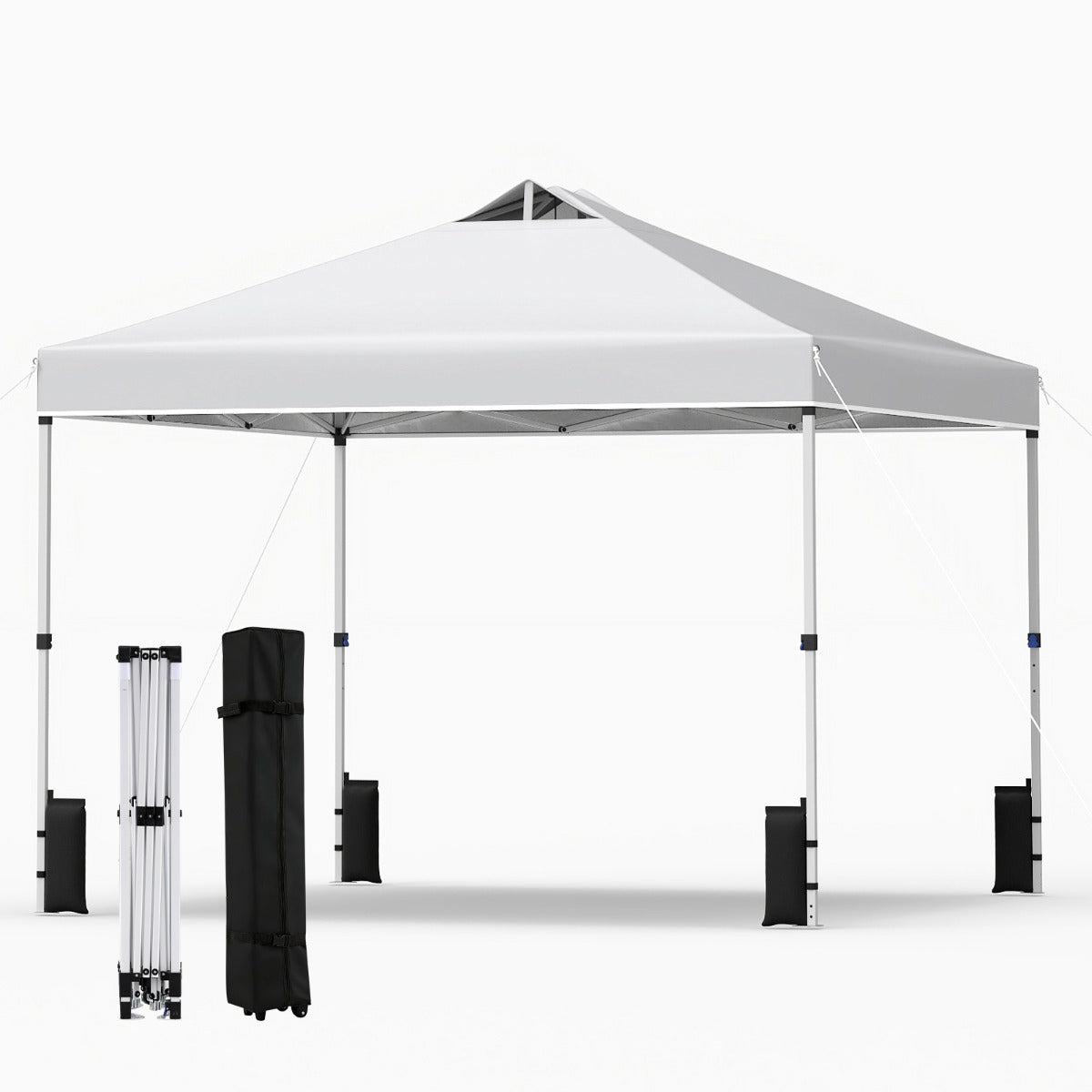 LIVSK Pop-up Paviljoentent - Eenvoudig Opzetten met Eén Hand - 9 m² voor 10-12 Personen - Verstelbare Hoogtes -