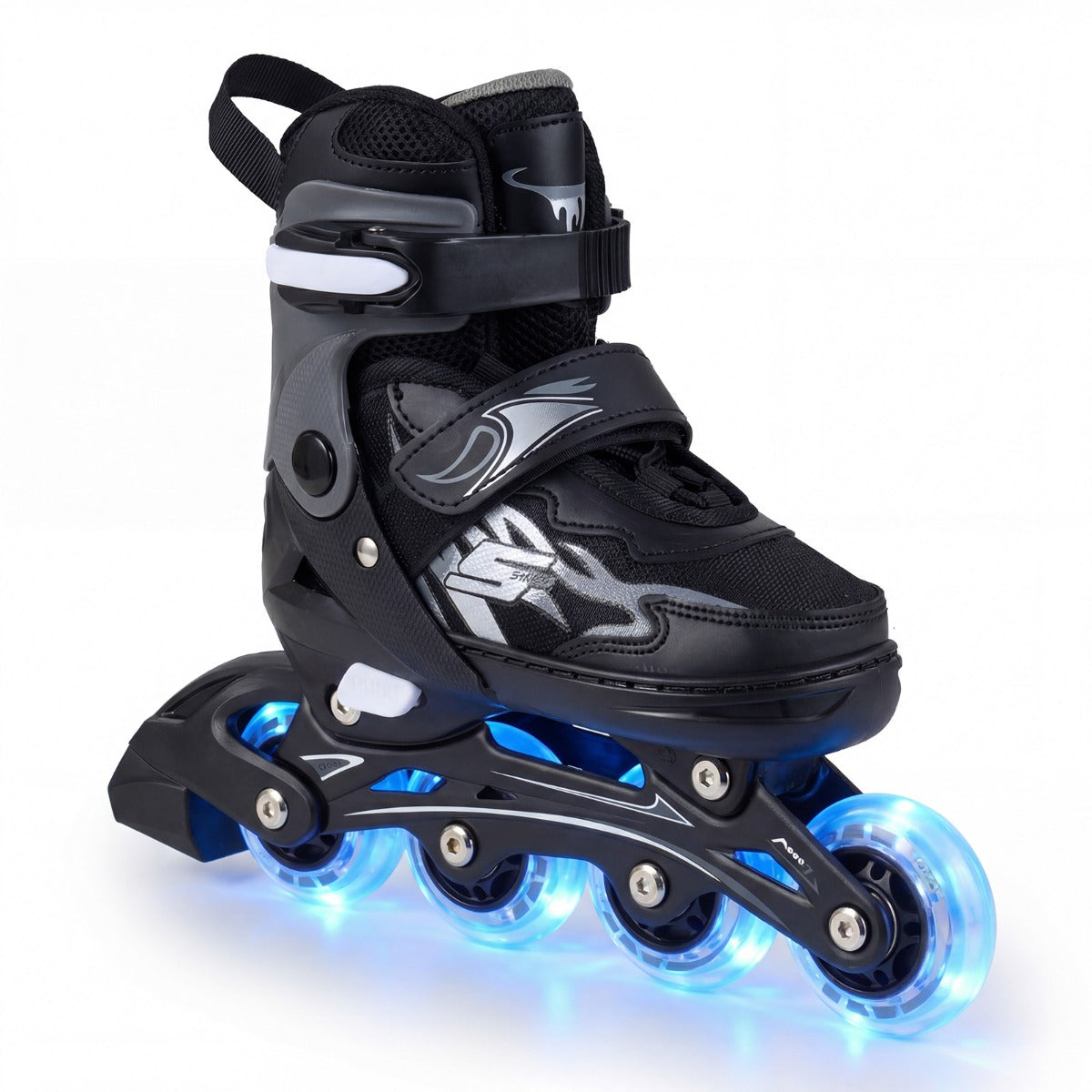 LIVSK Rolschaatsen voor Kinderen - 4-Voudig Verstelbaar - Ademend Materiaal - Veiligheidsvoorzieningen - Grijs/Roze