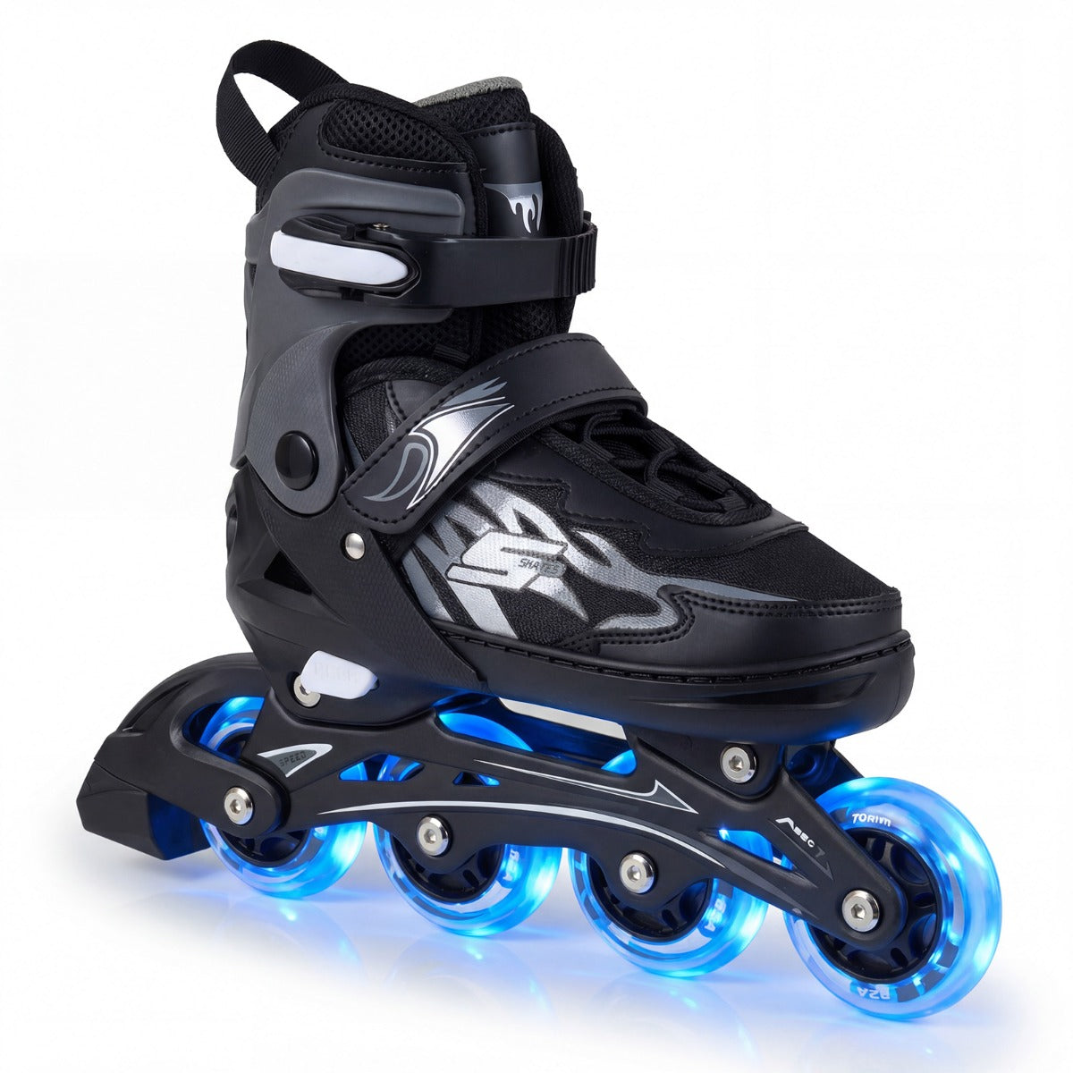LIVSK Rolschaatsen voor Kinderen - 4-voudig Verstelbaar - Ademend Mesh - Veiligheidsvoorzieningen - Lichtgevende Wielen -