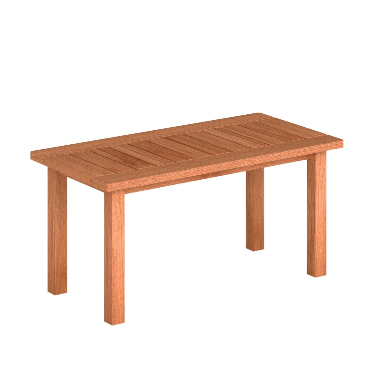 LIVSK Salontafel - Massief Hout - Ruim Tafelblad 90x45 cm - Robuuste Constructie - Voor Binnen en Buiten - Natuurlijke Kleuren