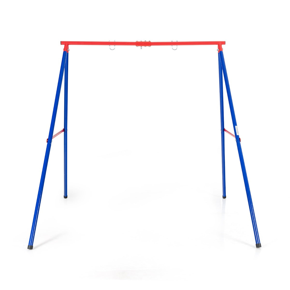 LIVSK Schommelframe - Stevig Metalen Ontwerp - Ruimte voor het Hele Gezin - Eenvoudige Montage - Blauw en Rood