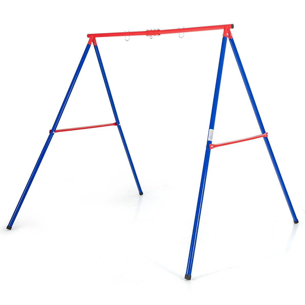 LIVSK Schommelframe - Stevig Metalen Ontwerp - Ruimte voor het Hele Gezin - Eenvoudige Montage - Blauw en Rood
