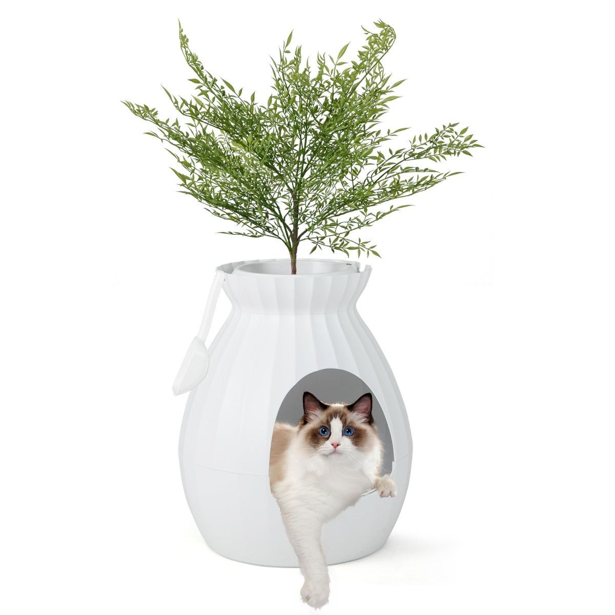 LIVSK Slimme Kattenbak - Innovatief Design - Elektronische Geurbestrijding - Eenvoudige Installatie - Geschikt voor Grote Katten